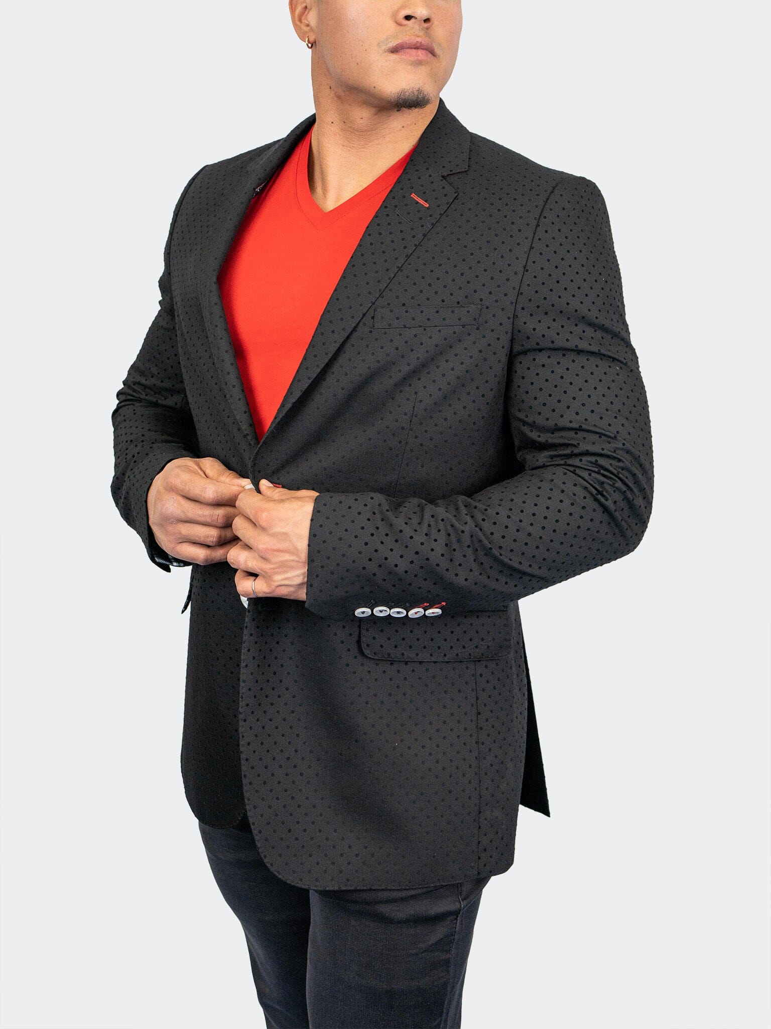 Socrates DotFlok Black Blazer