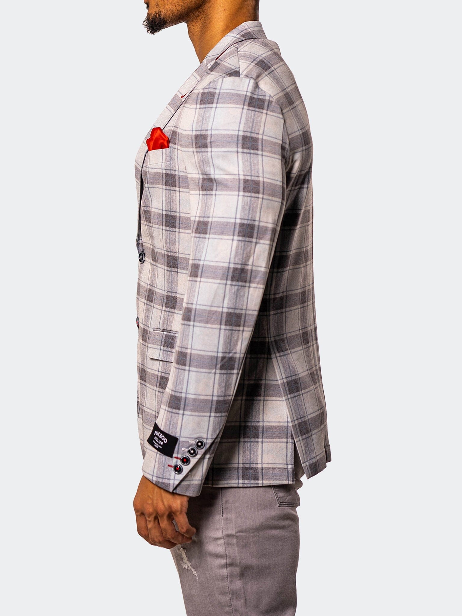 Descartes Plaid Stretch Blazer