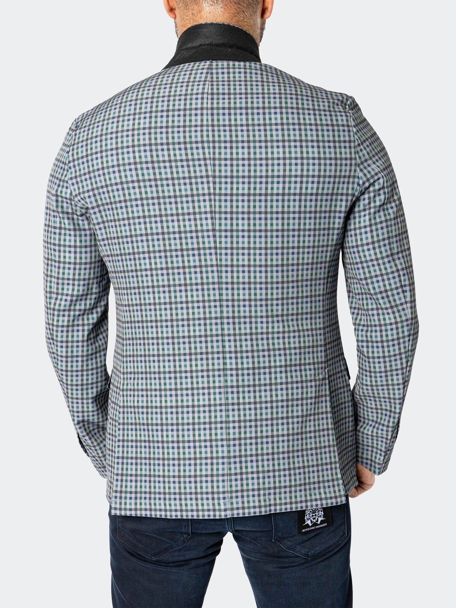 Descartes Gingham Green Blazer
