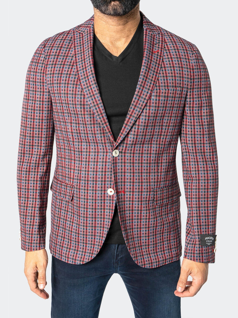 Blazer Unconstructed Descartes Scottish Red