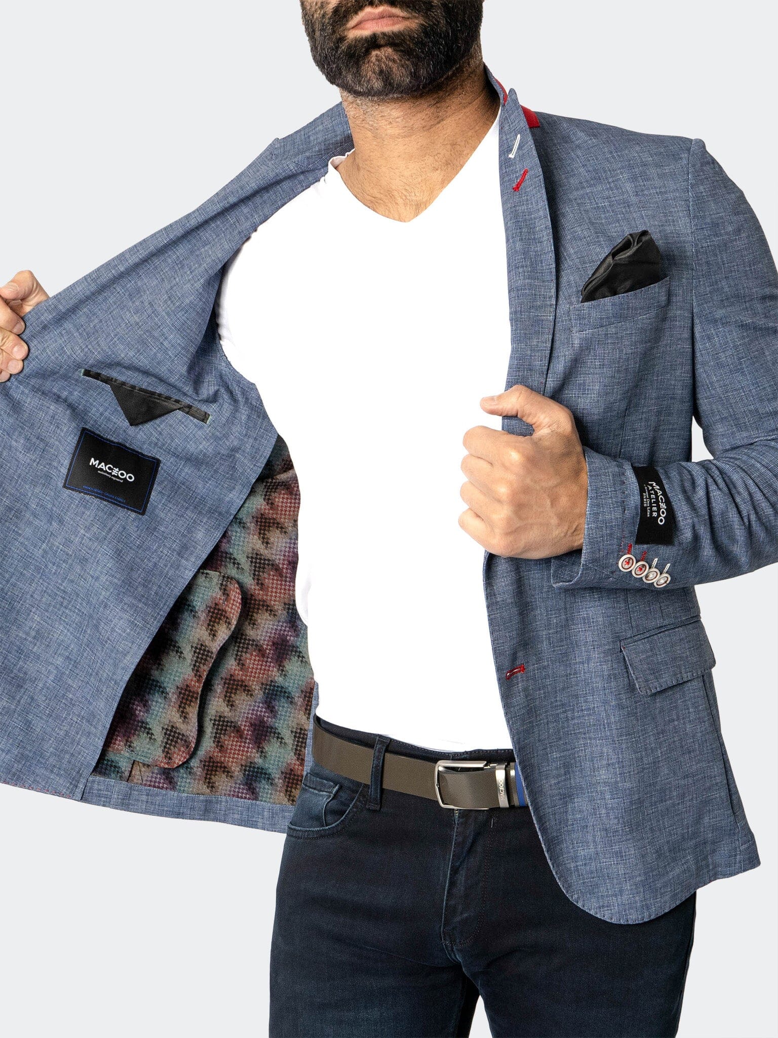 Unconstructed Slate Blue Blazer