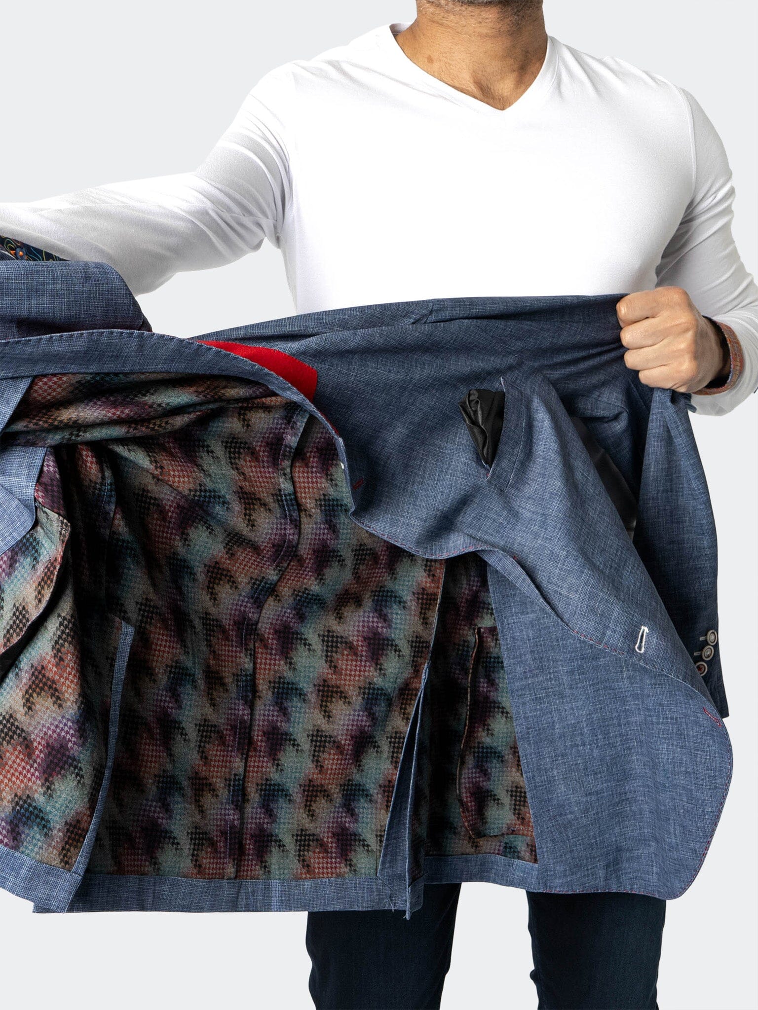 Unconstructed Slate Blue Blazer