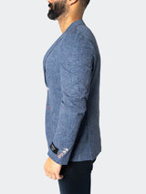 Blazer Unconstructed Slate Blue View-4