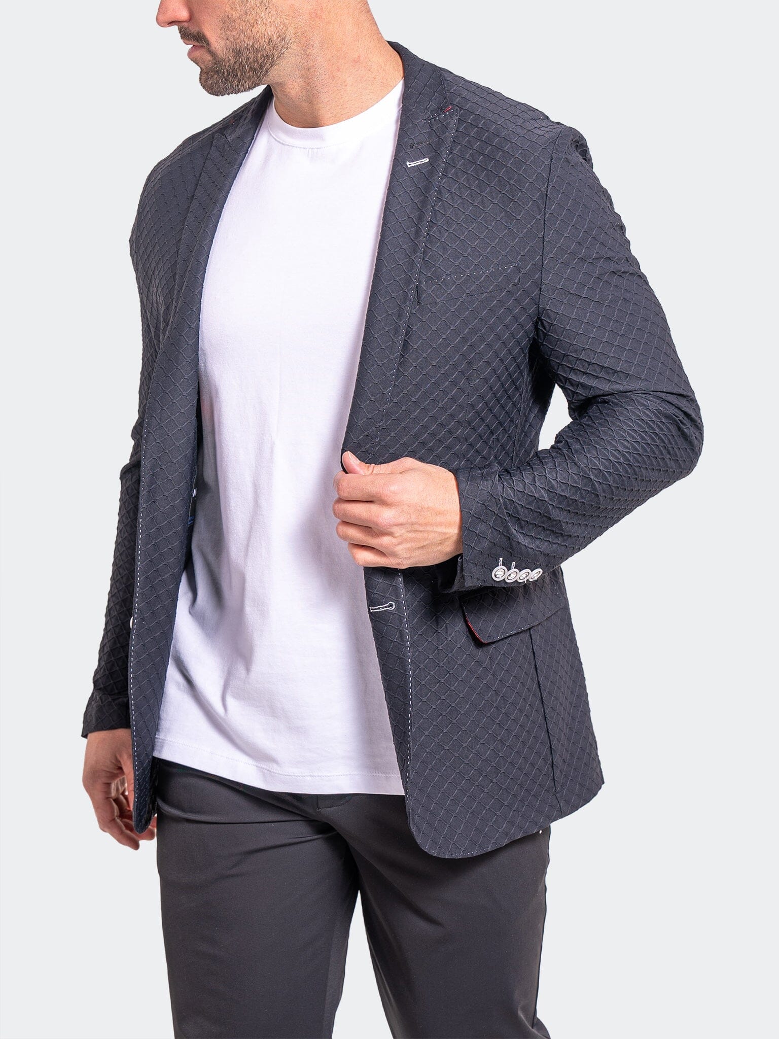 Unconstructed Stretch Black Blazer