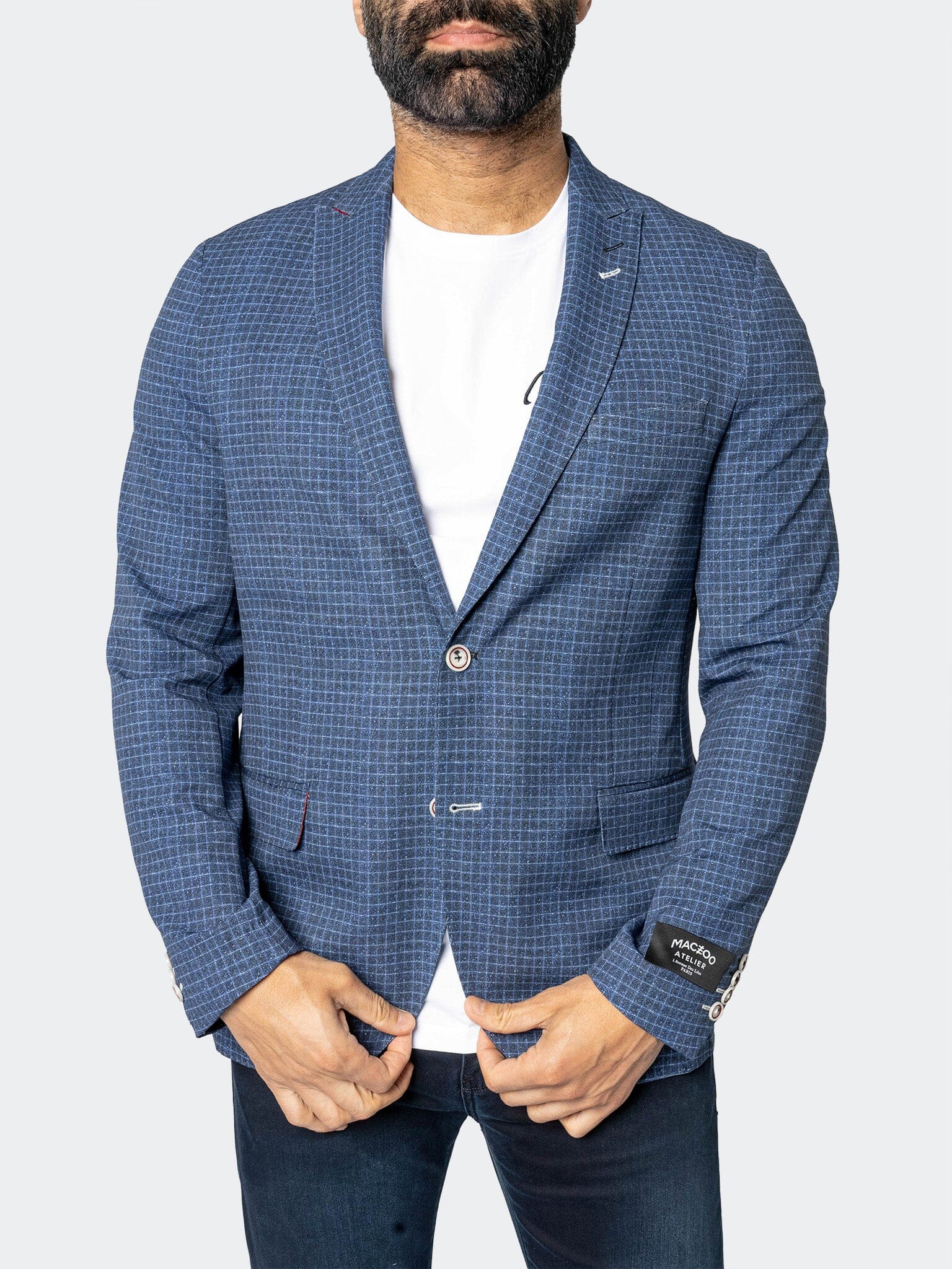 Unconstructed Vortex Blue Blazer