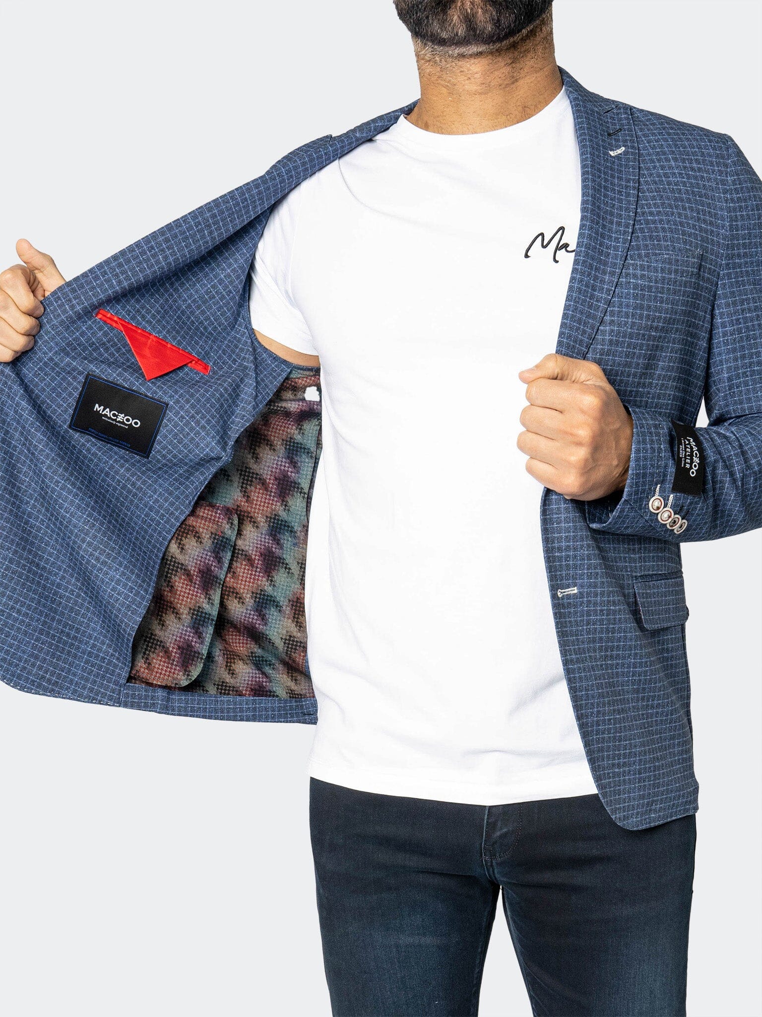 Unconstructed Vortex Blue Blazer