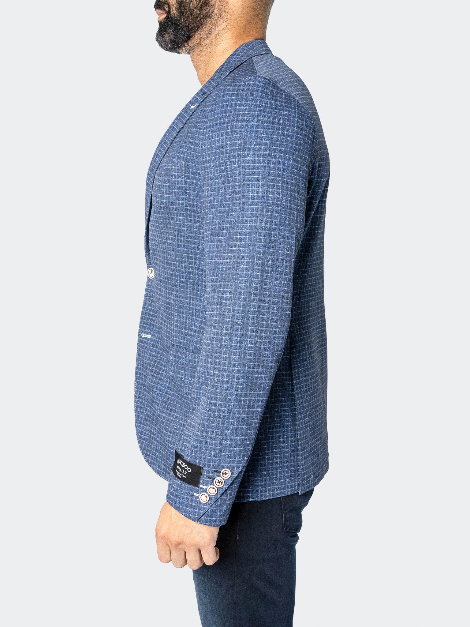 Unconstructed Vortex Blue Blazer
