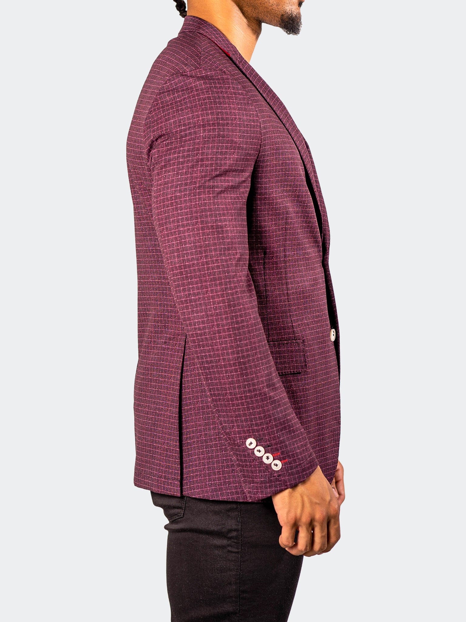 Unconstructed Vortex Red Blazer