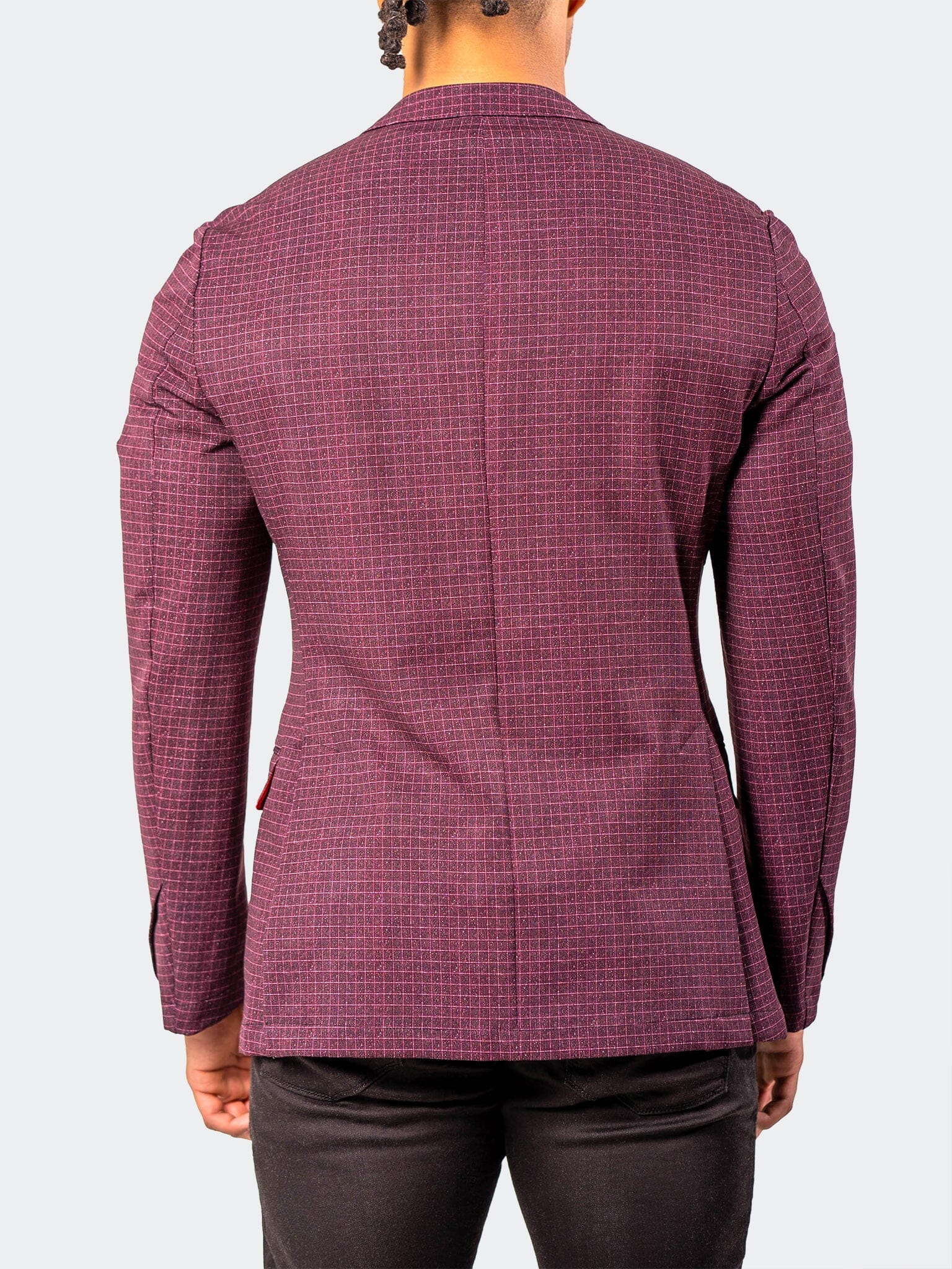 Unconstructed Vortex Red Blazer