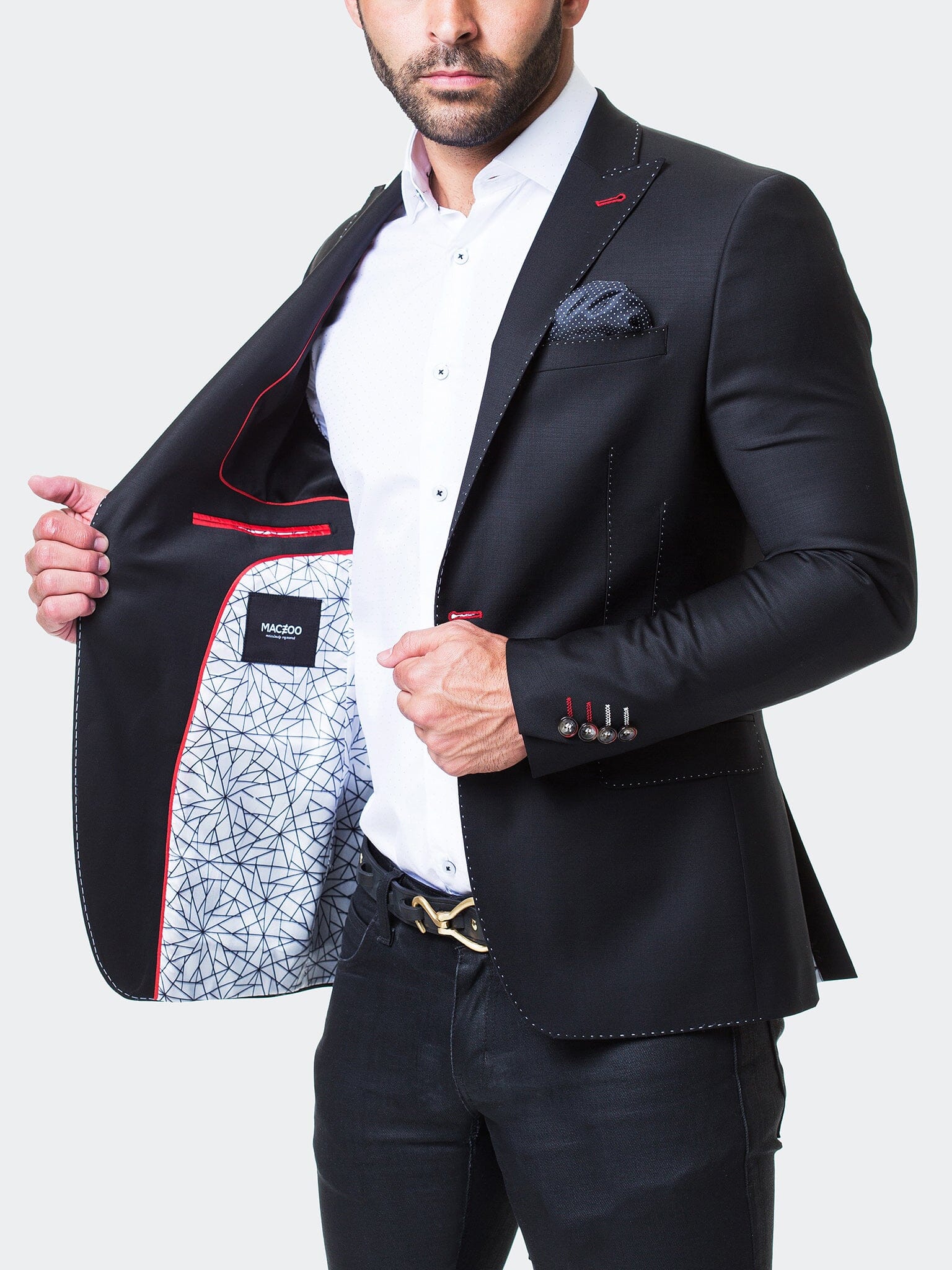 Perm Blazer Beethoven Satin Black