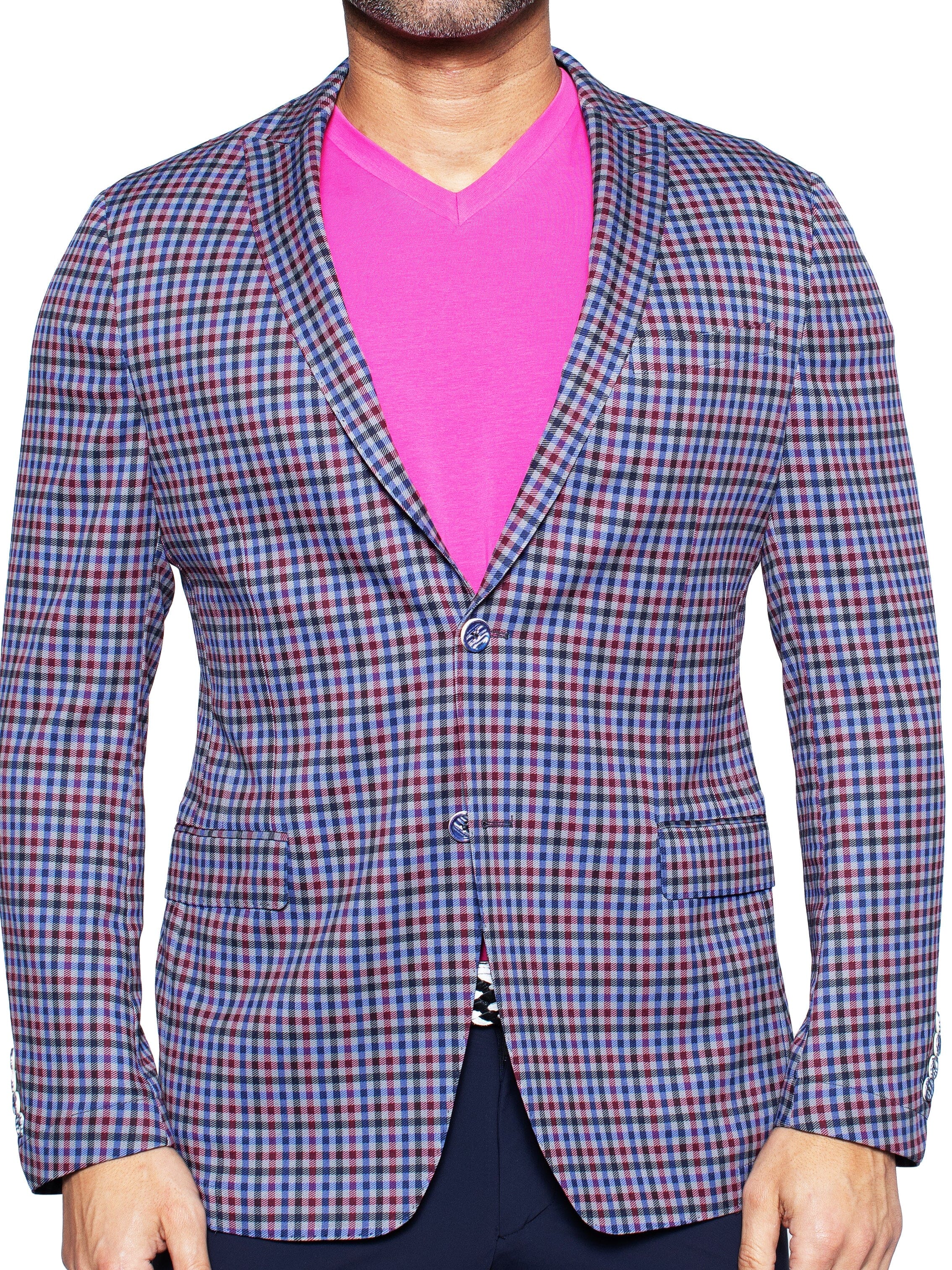 Blazer Unconstructed Check Blue