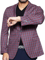 Blazer Unconstructed Check Red View-4