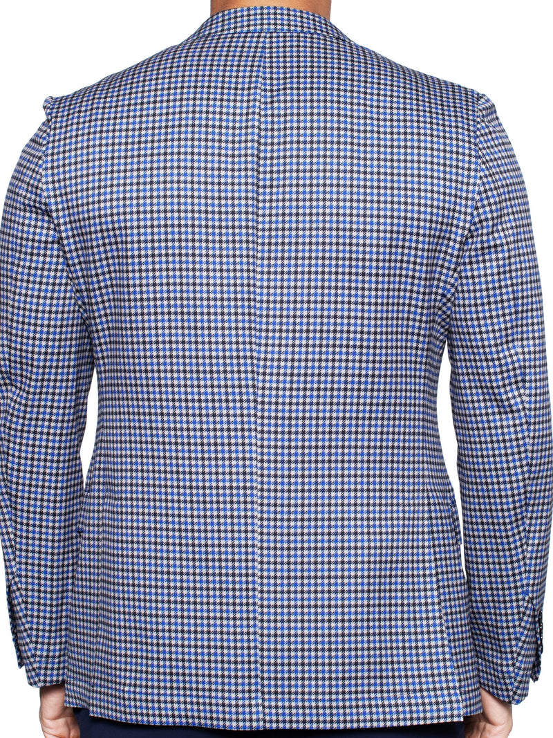 Blazer Unconstructed Houndstooth Blue