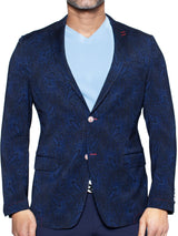 Blazer Unconstructed Paisley Blue View-1
