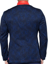 Blazer Unconstructed Paisley Blue View-4