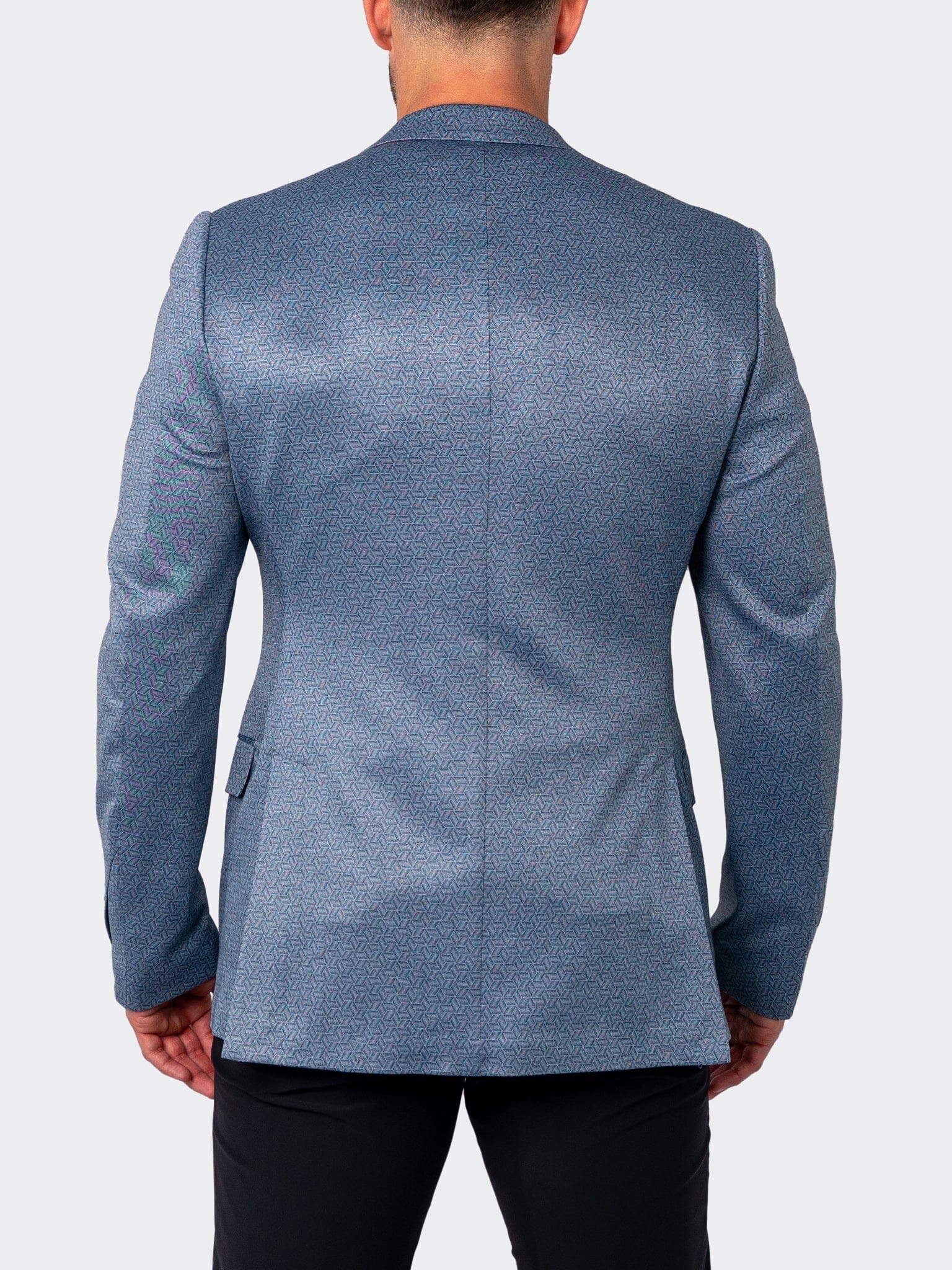 Blazer Unconstructed Descartes Denim3D Blue