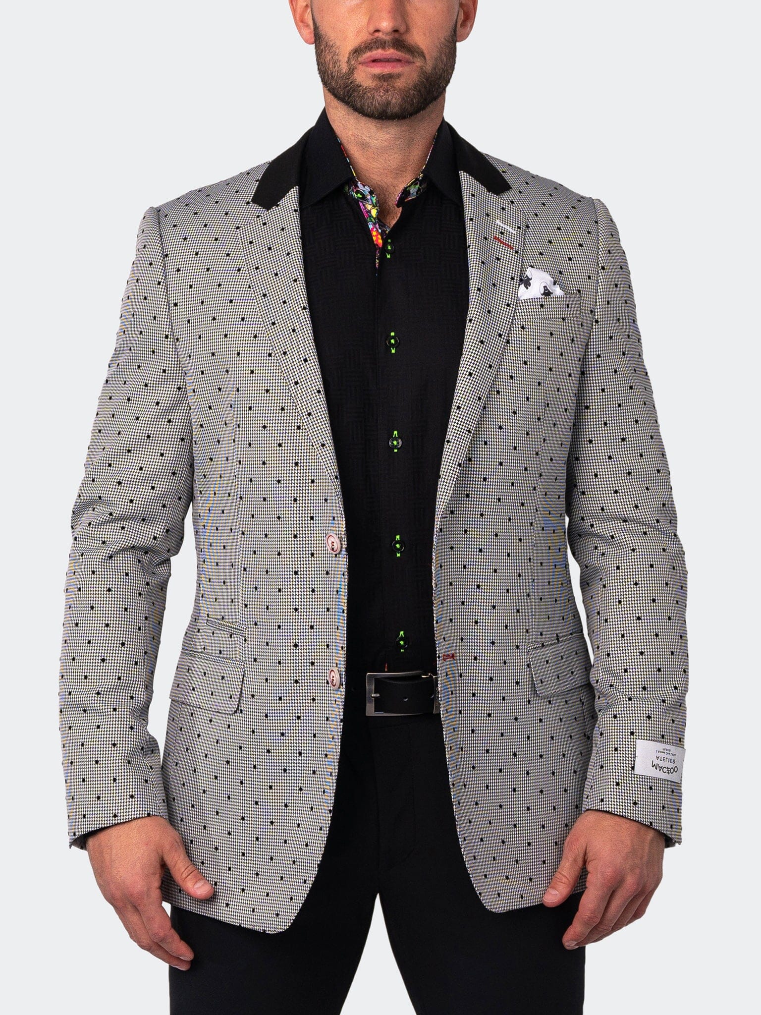 Socrate Houndstooth White Blazer