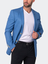 Blazer Unconstructed Micro Blue View-3