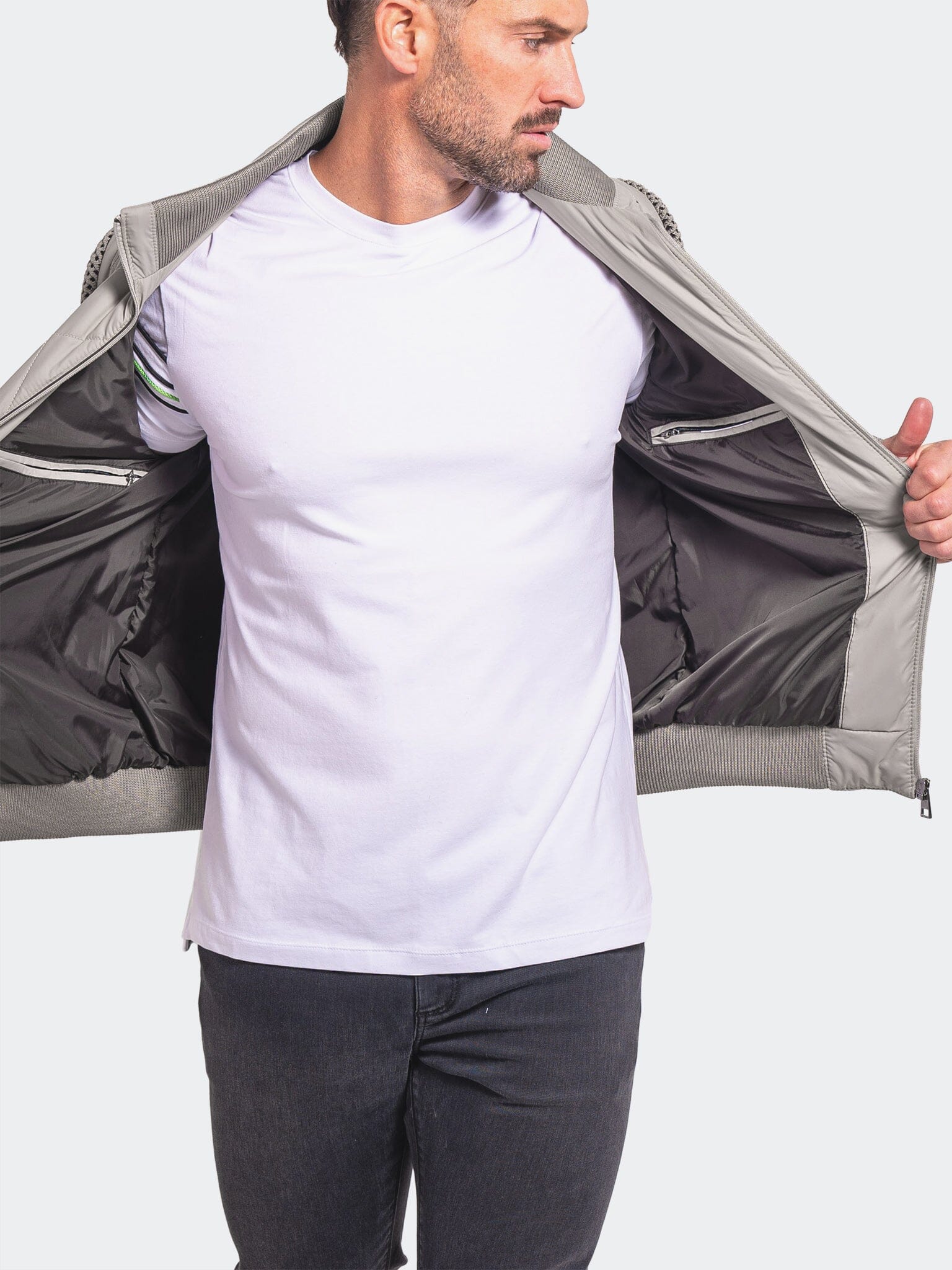 Ascension Grey Bomber Jacket