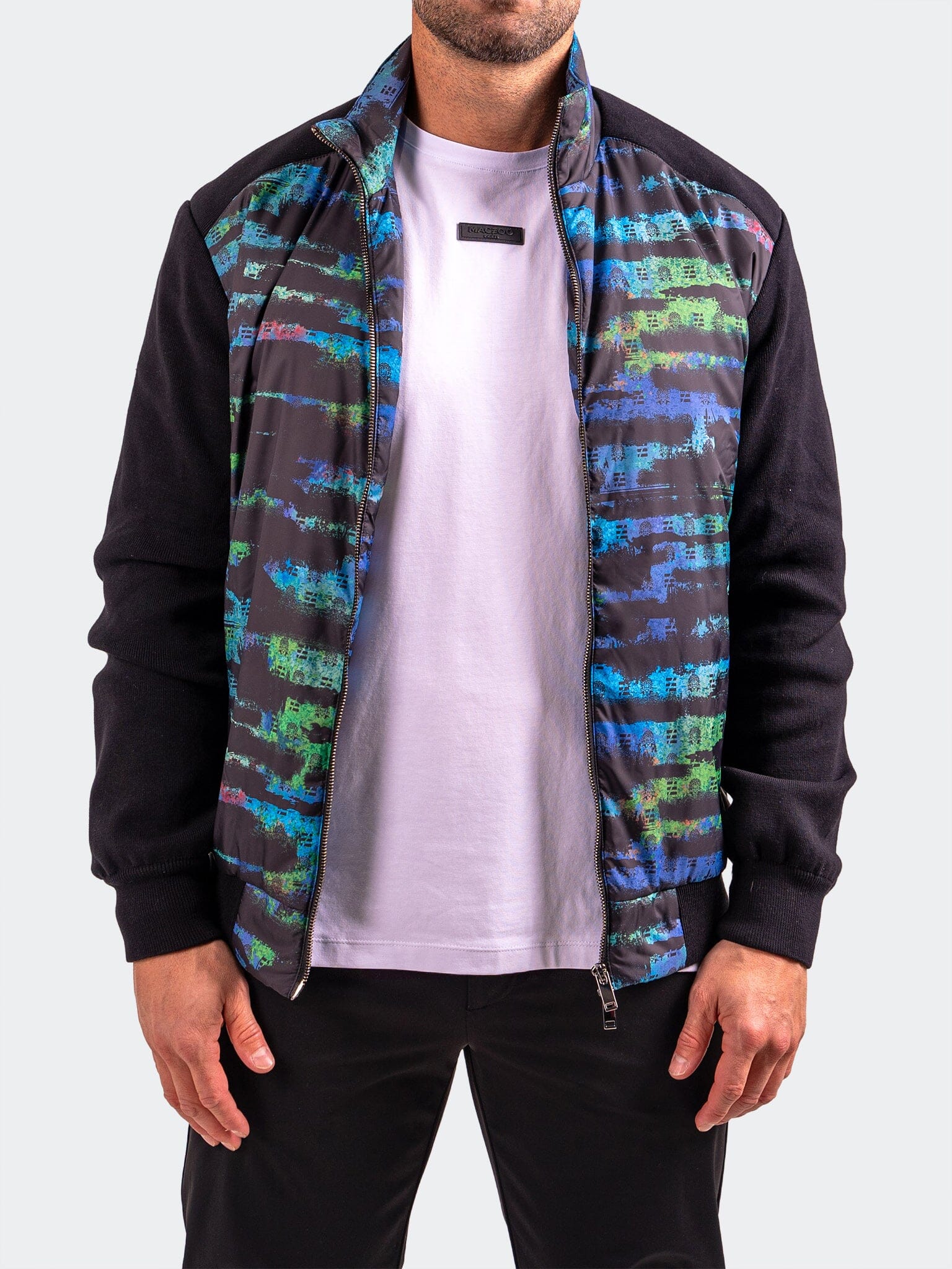 Icon Streak Black Bomber Jacket