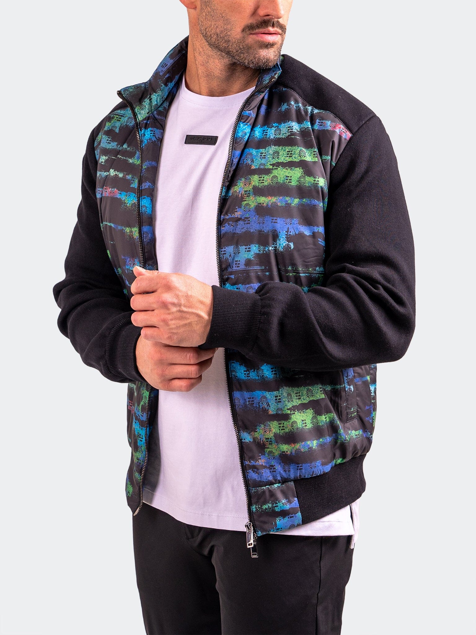 Icon Streak Black Bomber Jacket