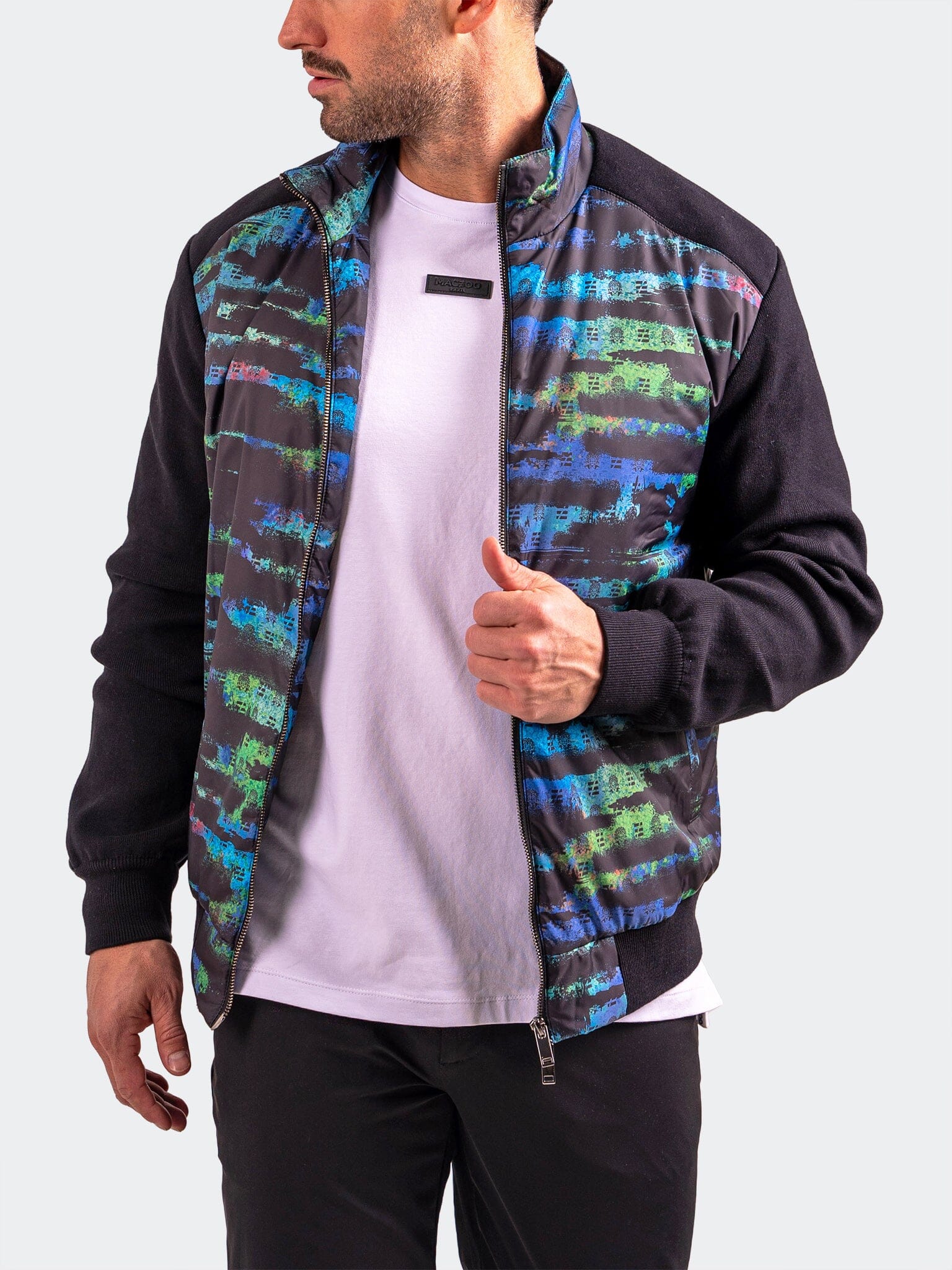 Icon Streak Black Bomber Jacket