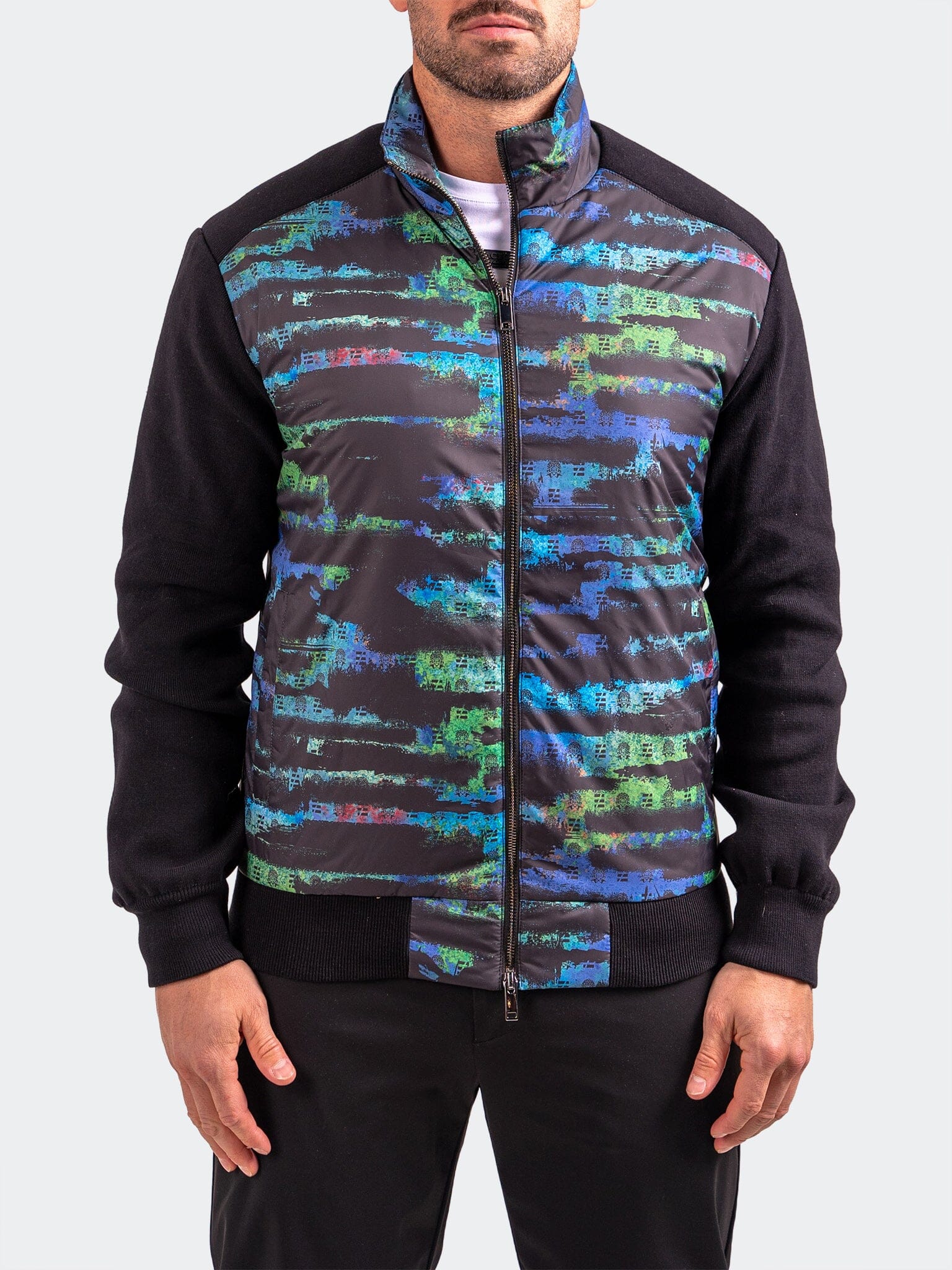 Icon Streak Black Bomber Jacket