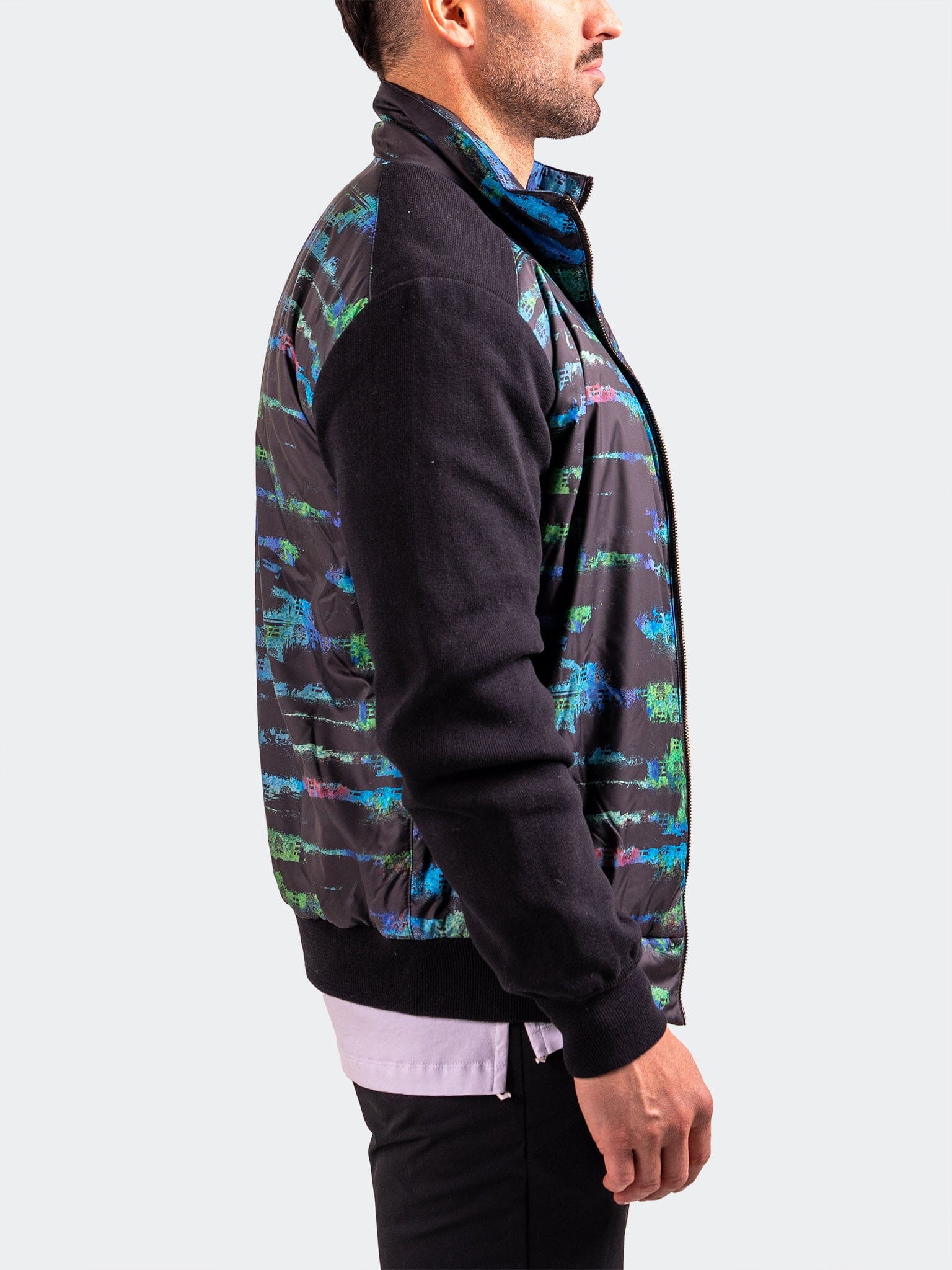 Icon Streak Black Bomber Jacket