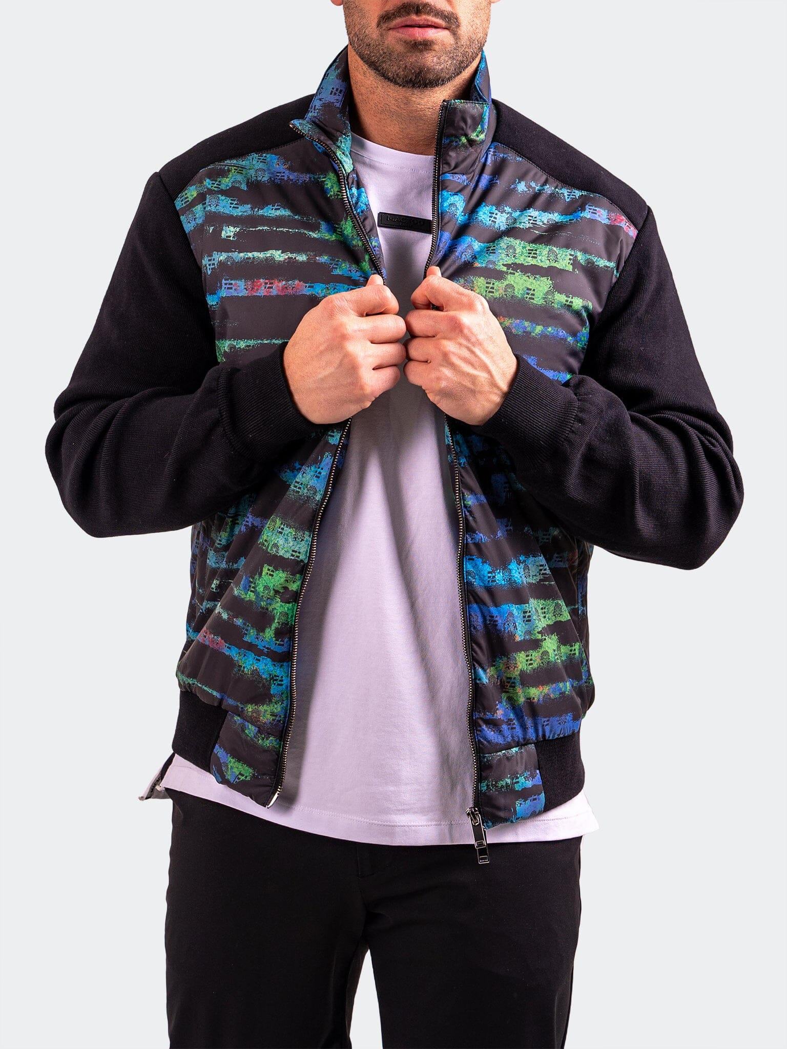Icon Streak Black Bomber Jacket