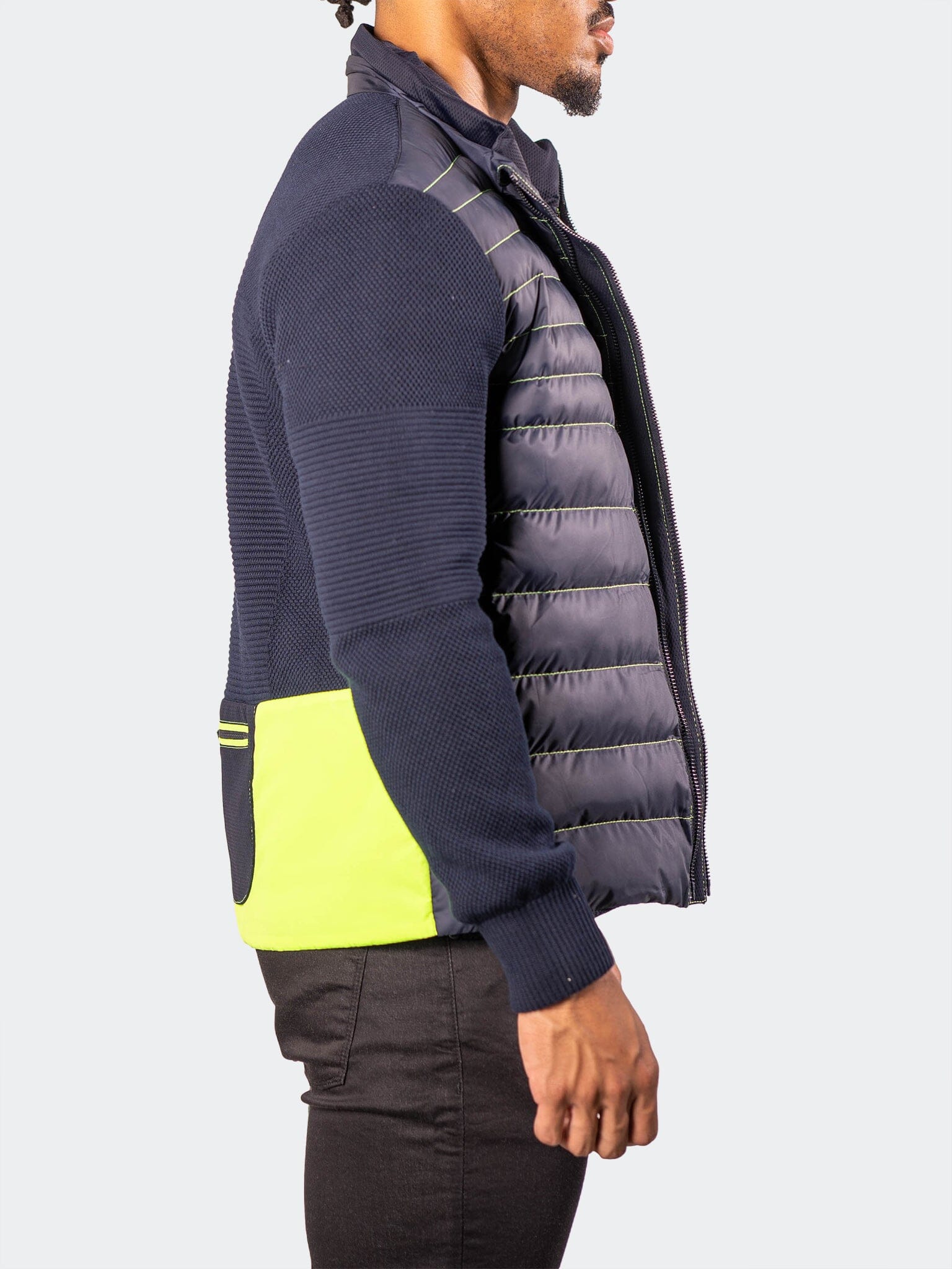 Neon Luff Navy Bomber Jacket