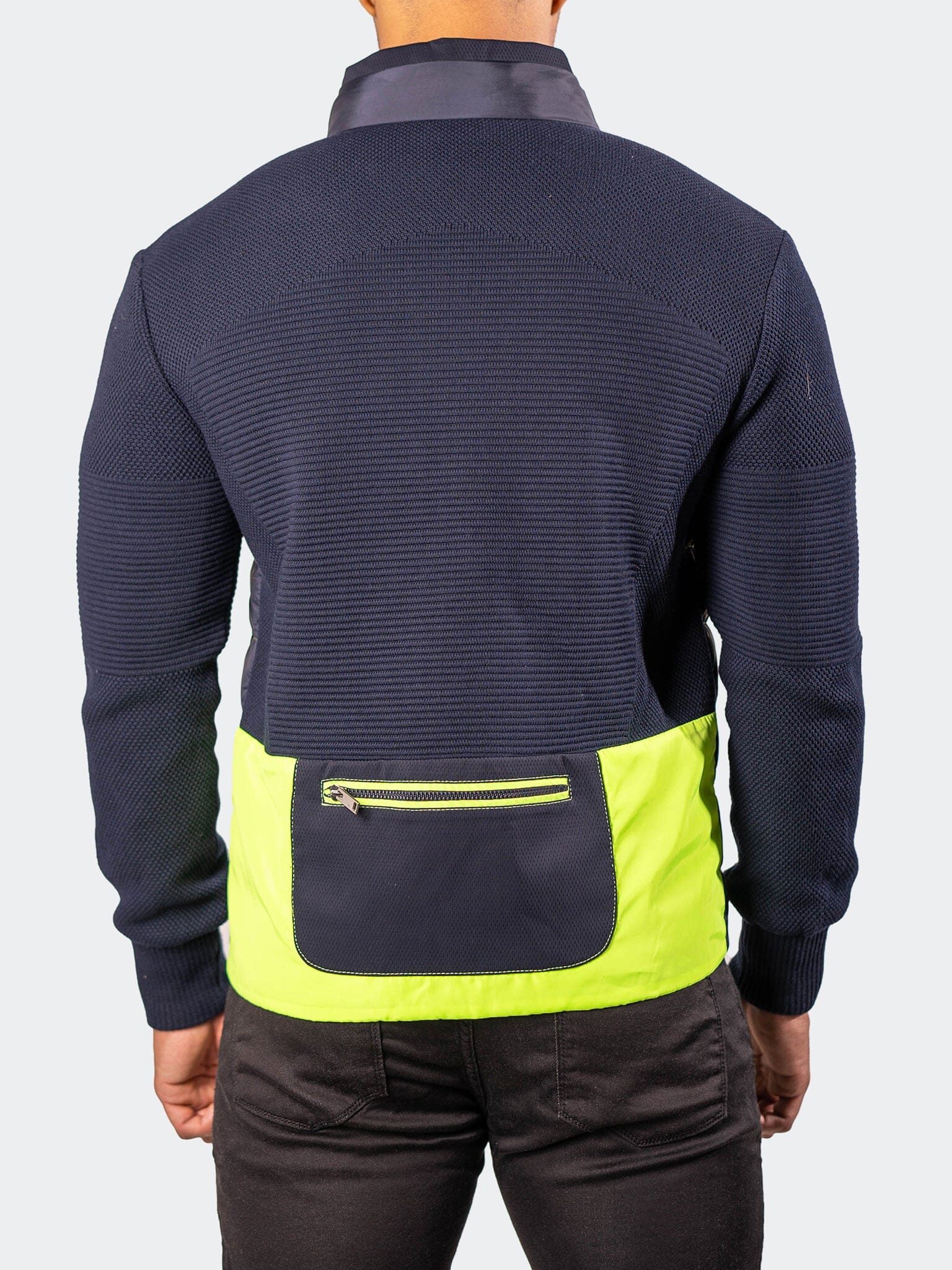 Neon Luff Navy Bomber Jacket