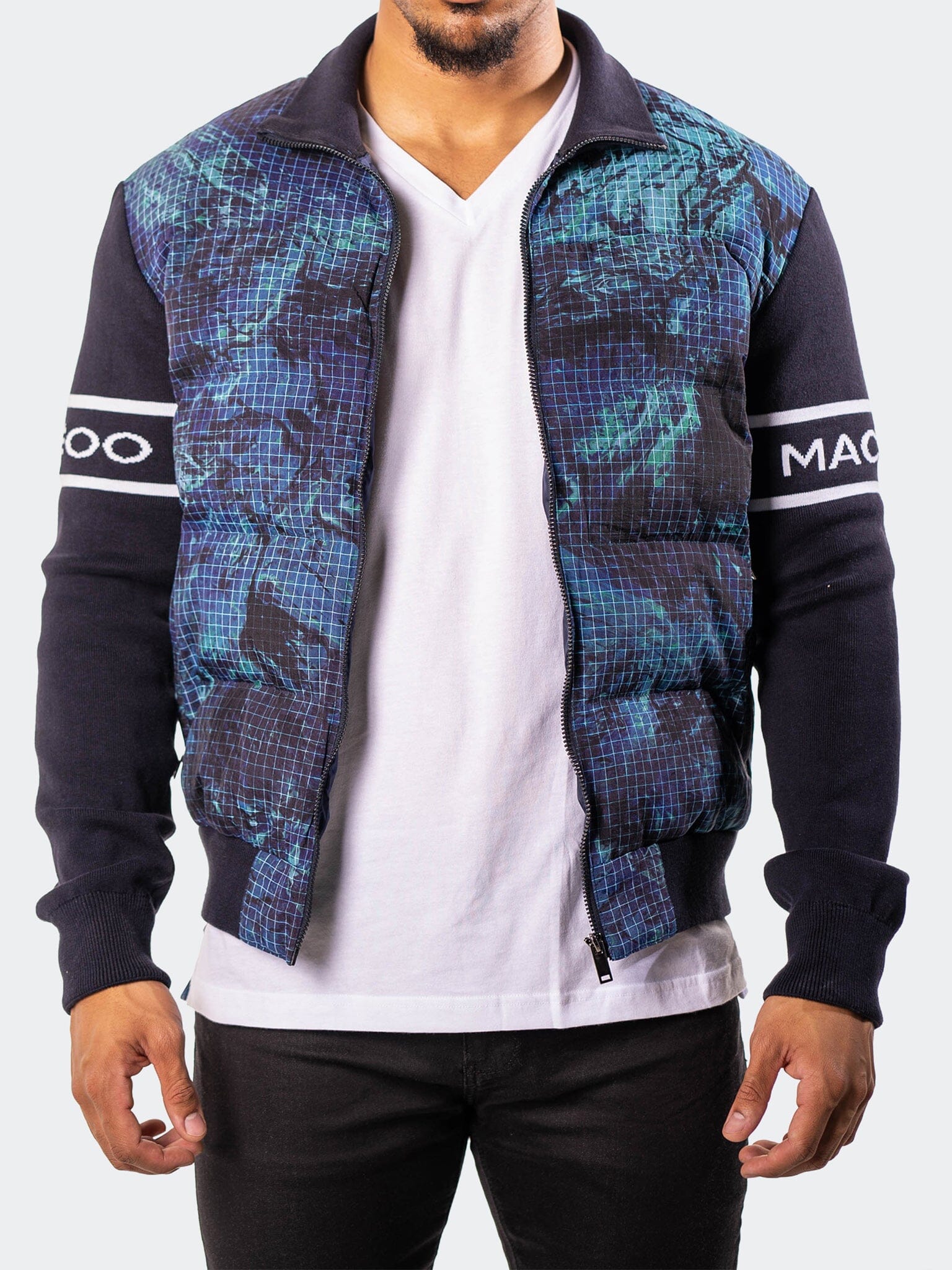Ocean Graph Navy Bomber Jacket