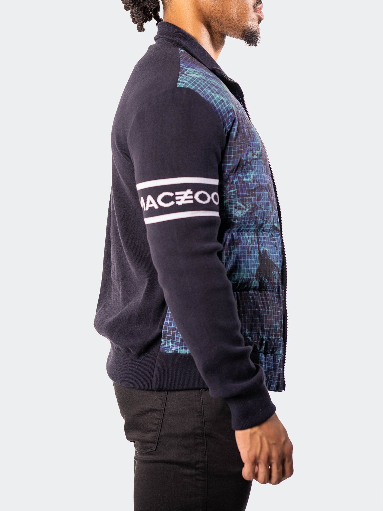 Ocean Graph Navy Bomber Jacket