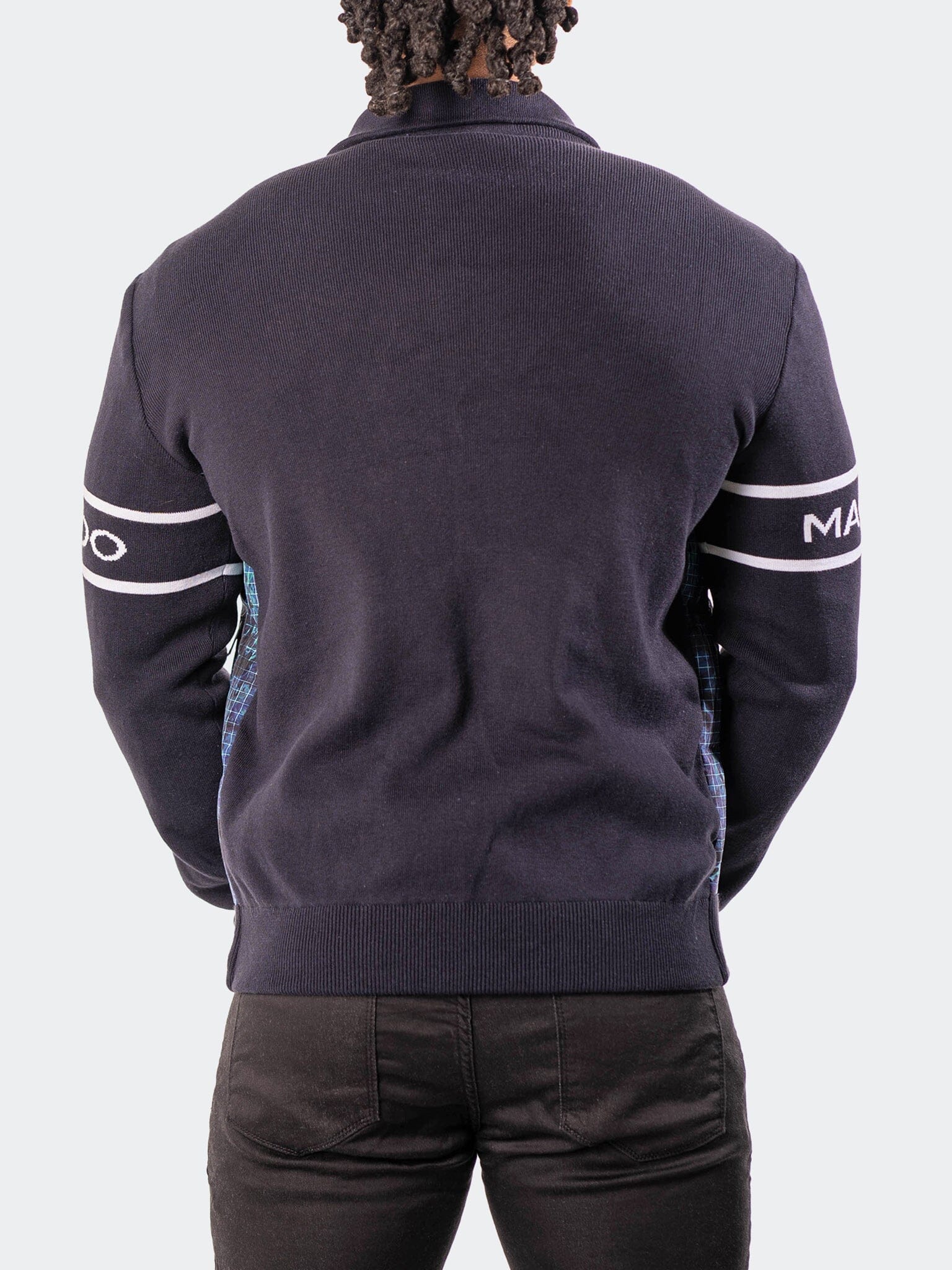 Ocean Graph Navy Bomber Jacket