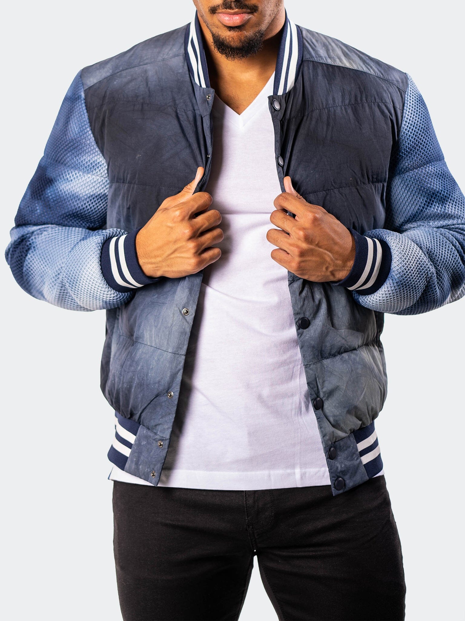 OceanSky Blue Bomber Jacket
