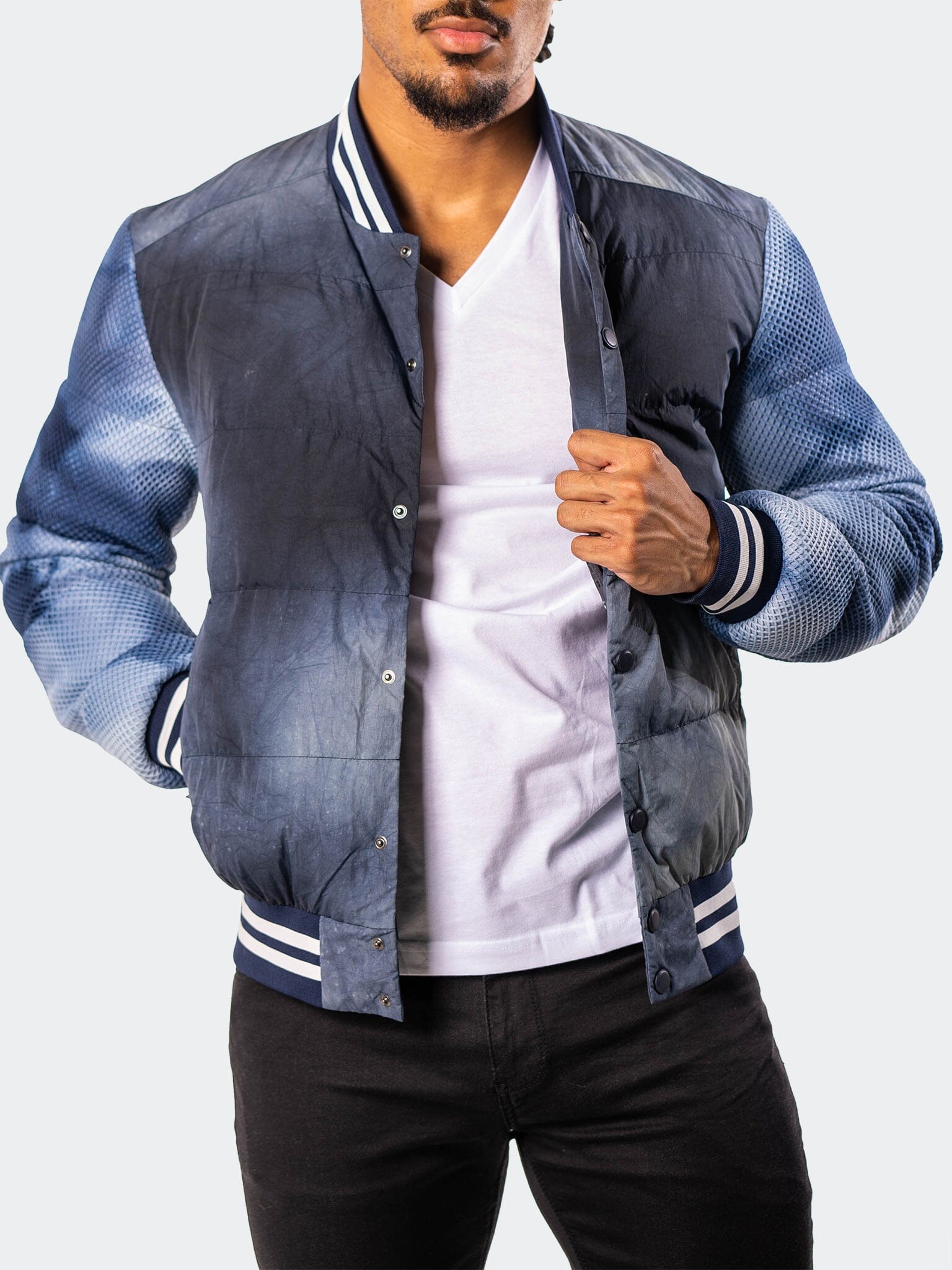 OceanSky Blue Bomber Jacket