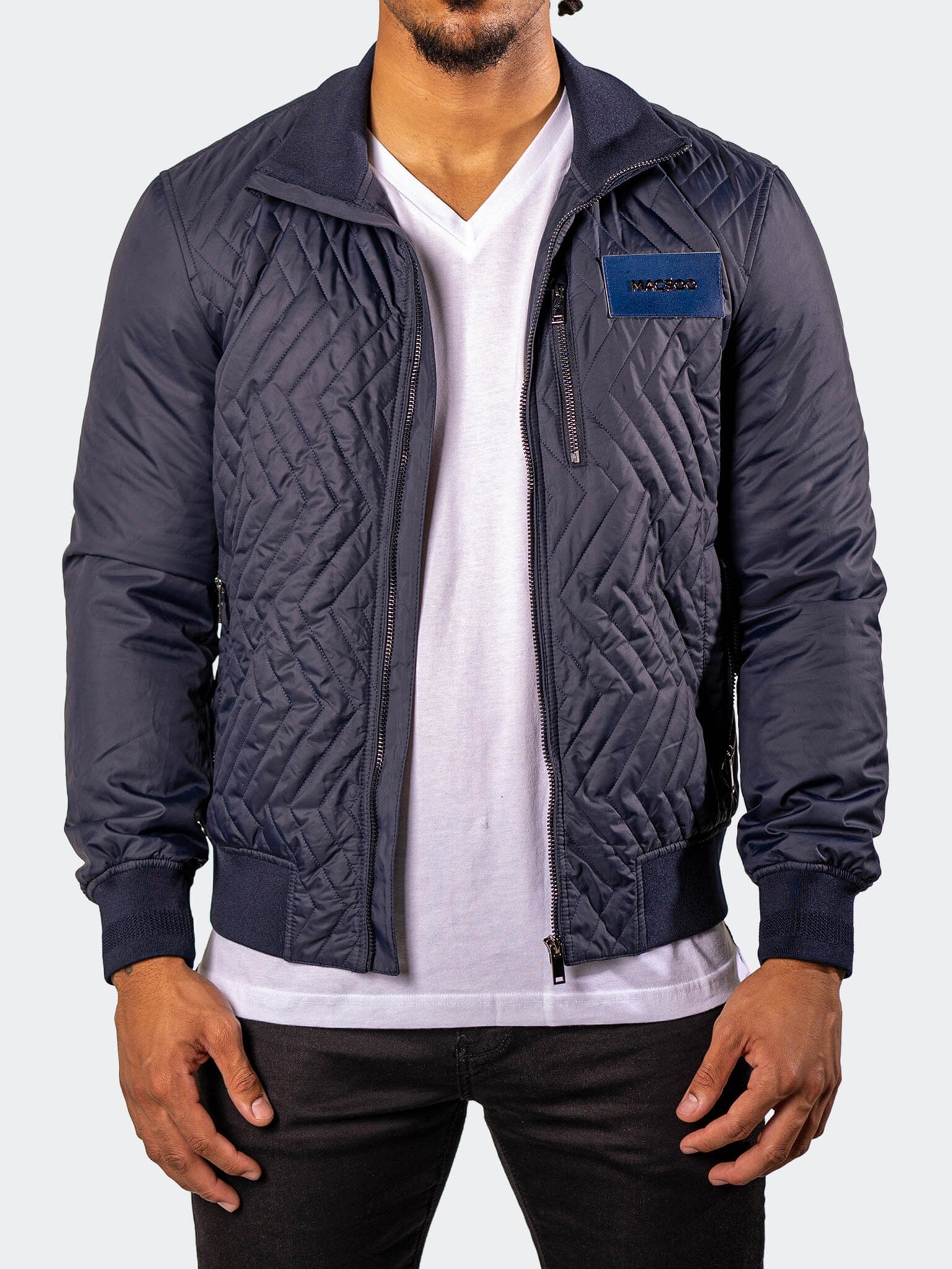 PuffyComb Navy Bomber Jacket