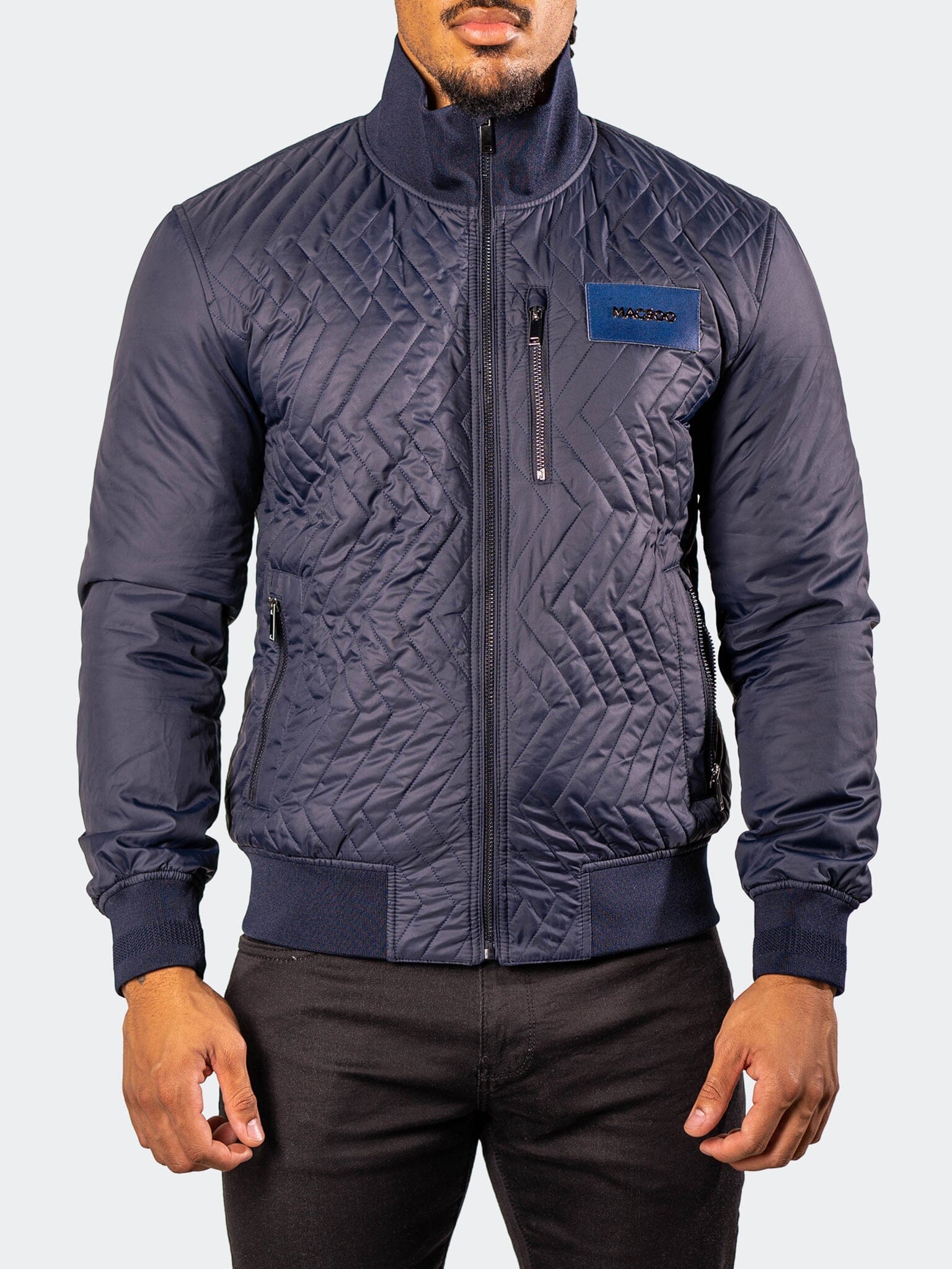 PuffyComb Navy Bomber Jacket