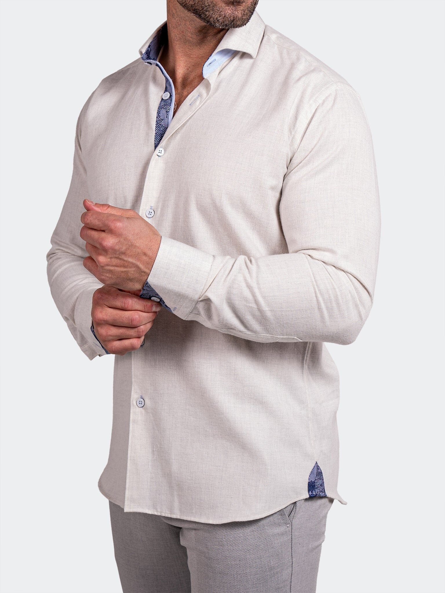 Eins Ascension Cream Linen Shirt