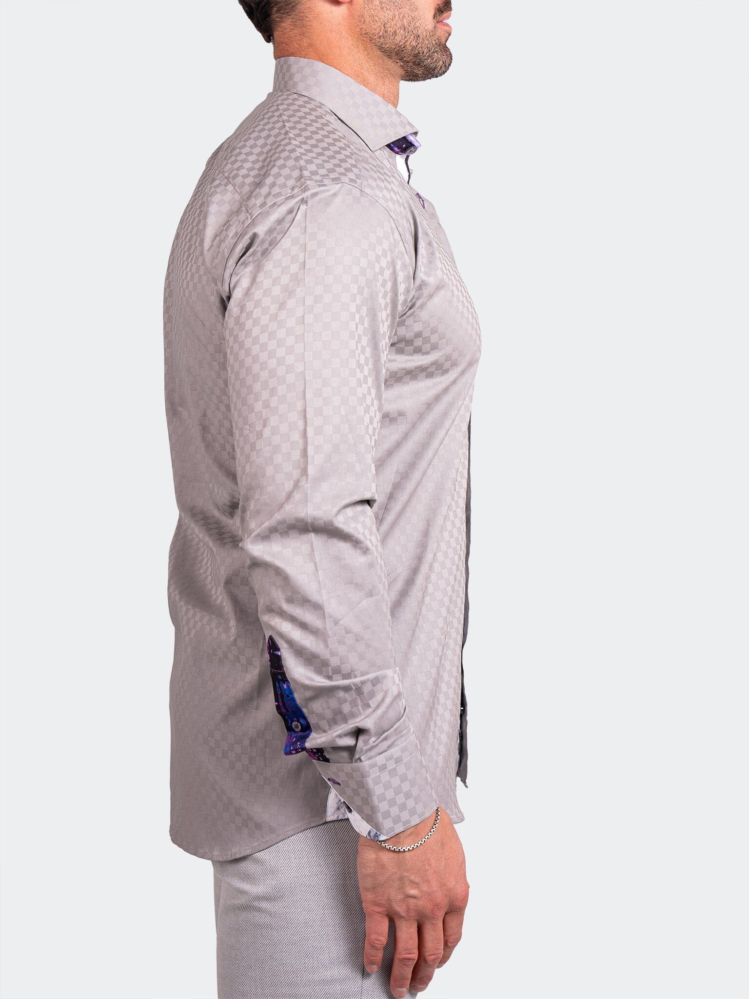 Eins Ascension Grey Check Shirt