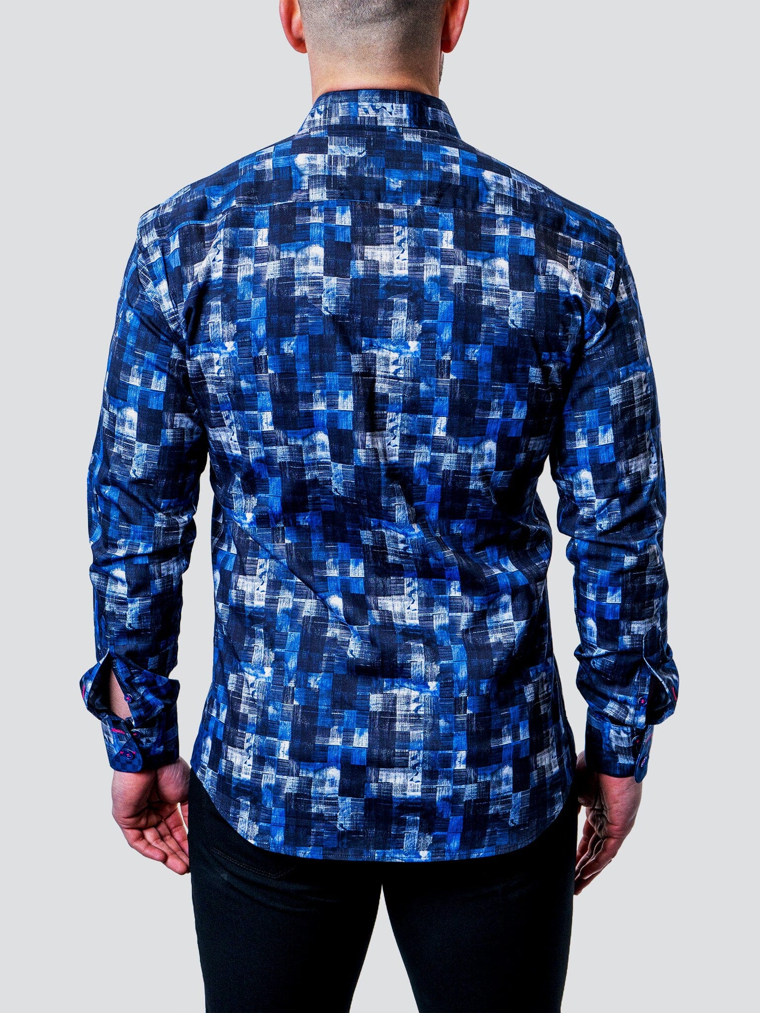 Eins Blurred Gingham Blue