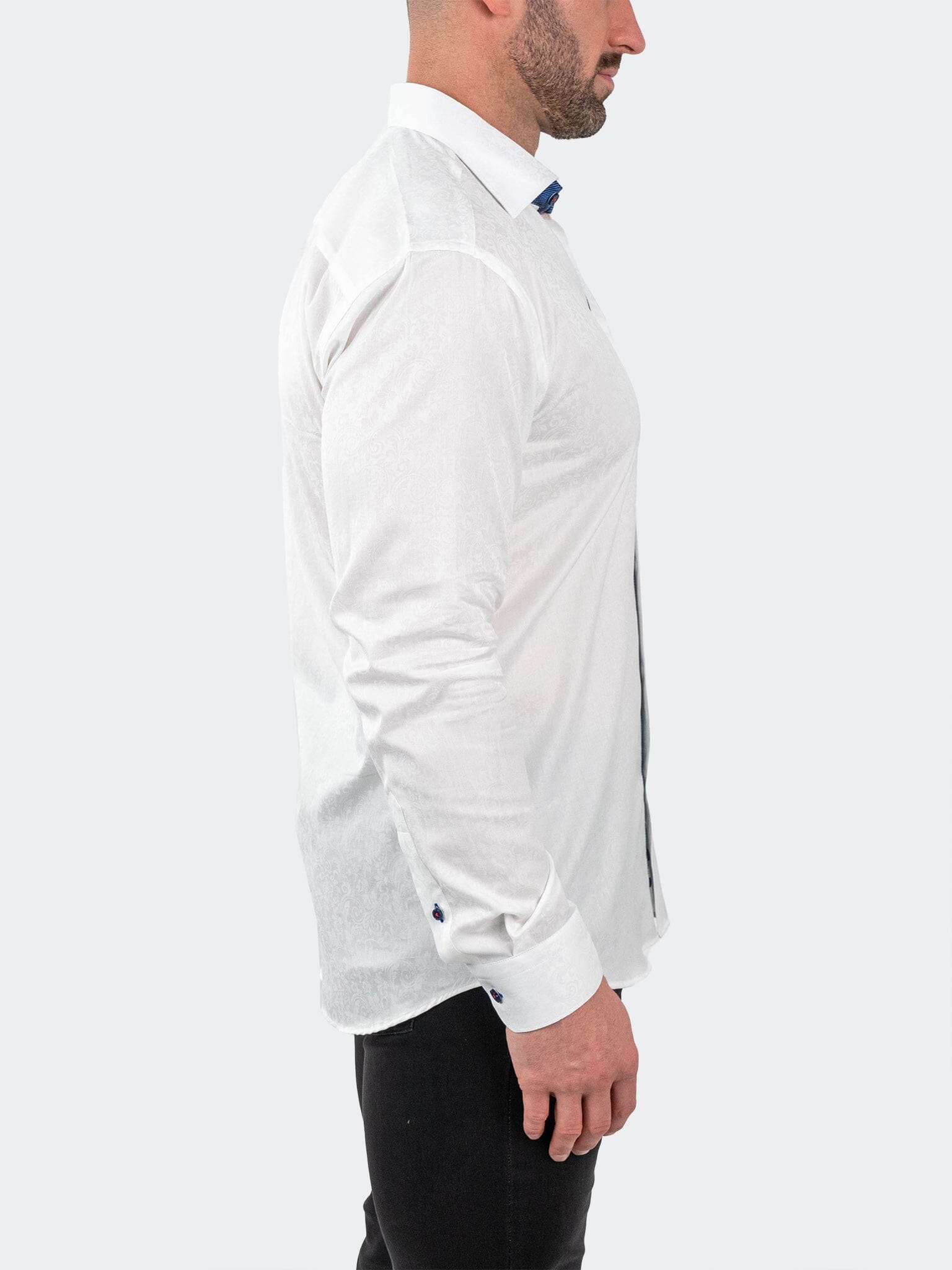 Eins JacqFrostedPaisley White