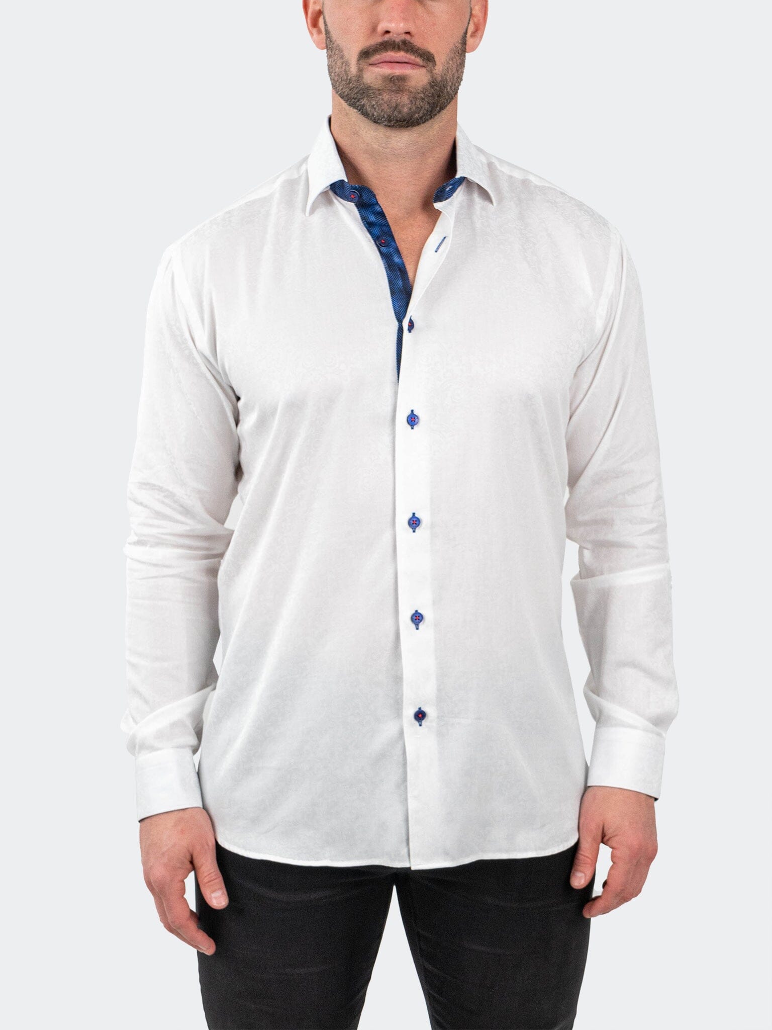 Eins JacqFrostedPaisley White