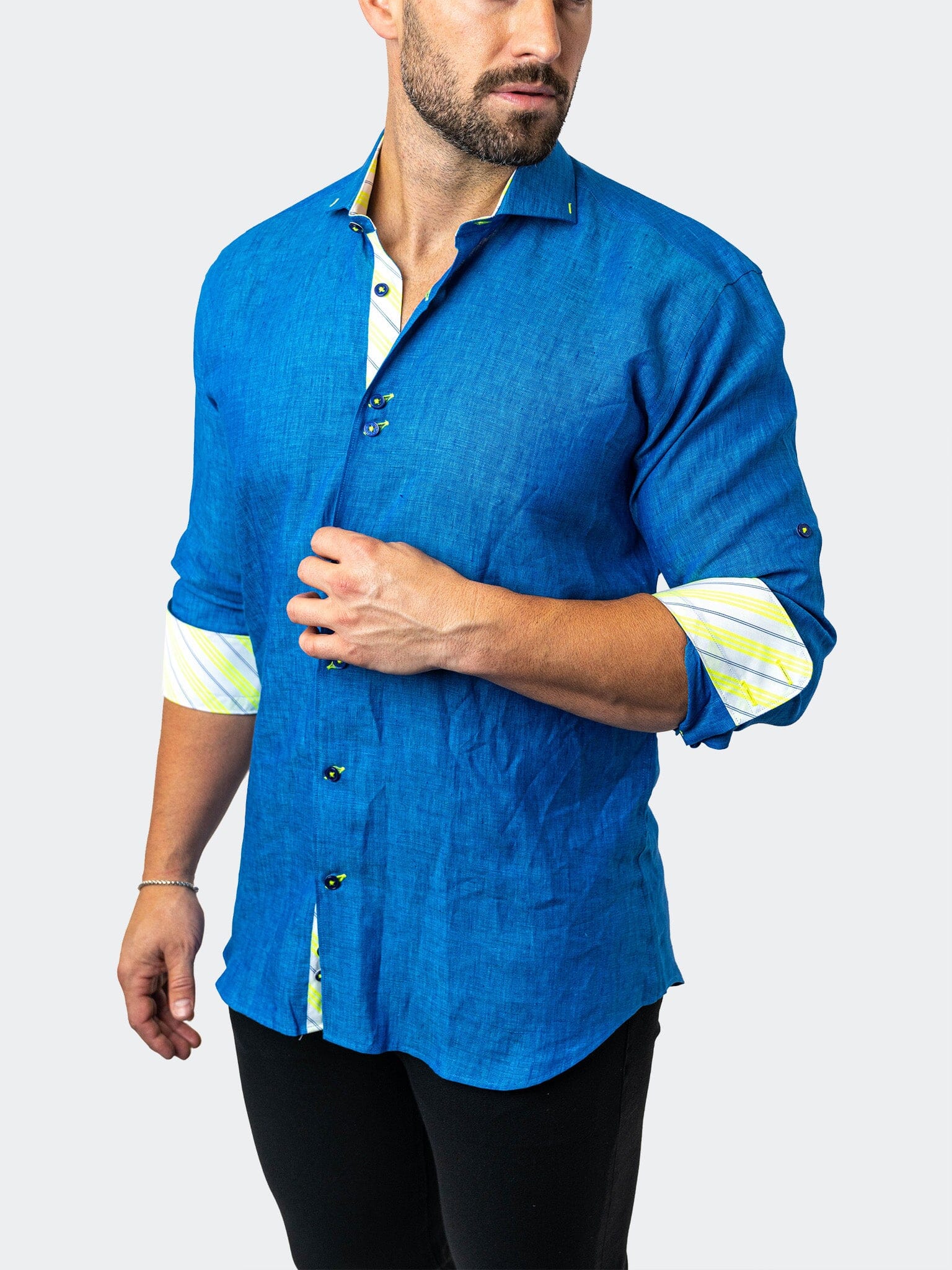 Eins Lenny Blue Linen Shirt