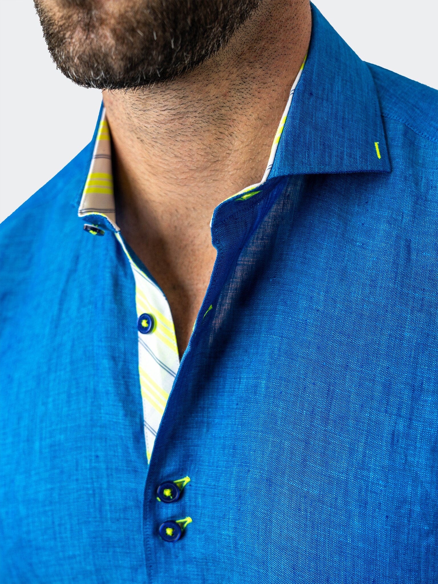 Eins Lenny Blue Linen Shirt