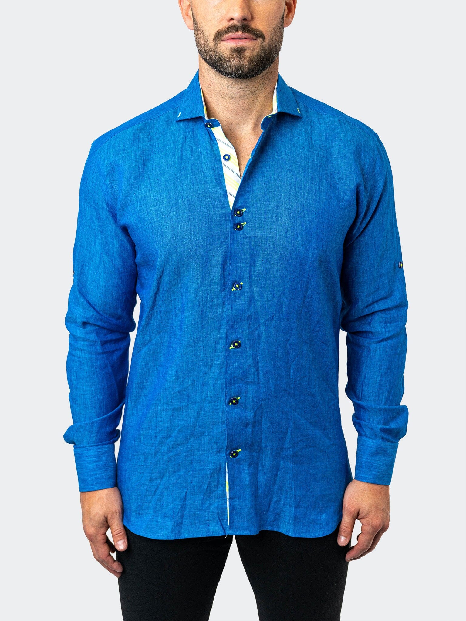 Eins Lenny Blue Linen Shirt