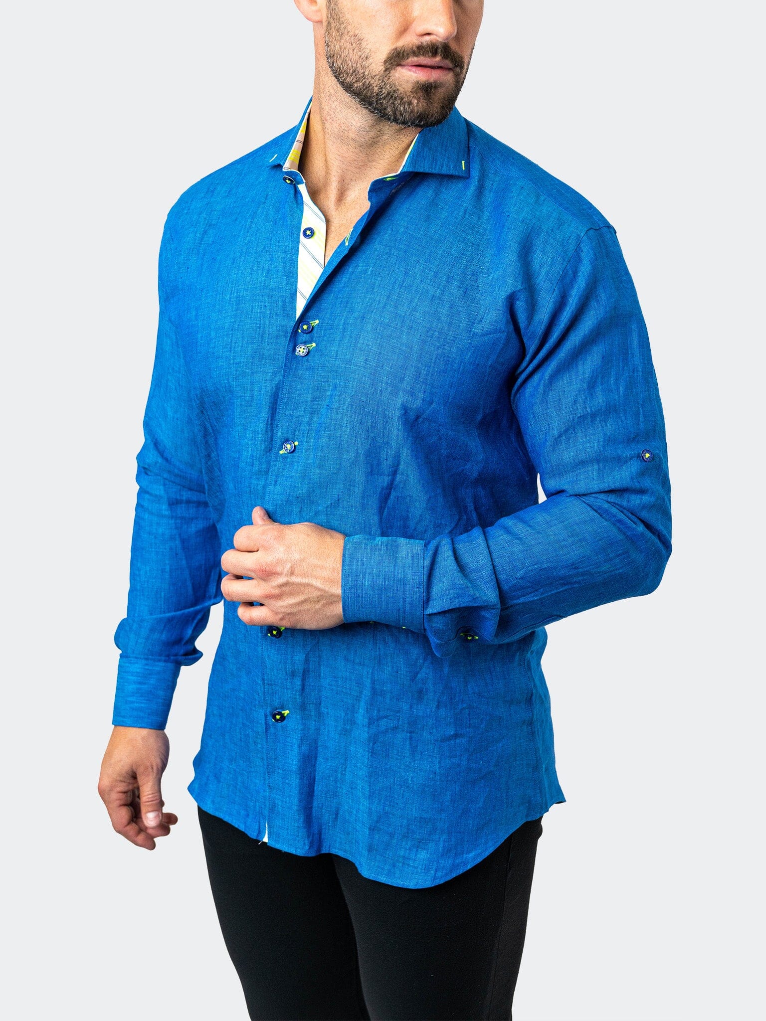 Eins Lenny Blue Linen Shirt