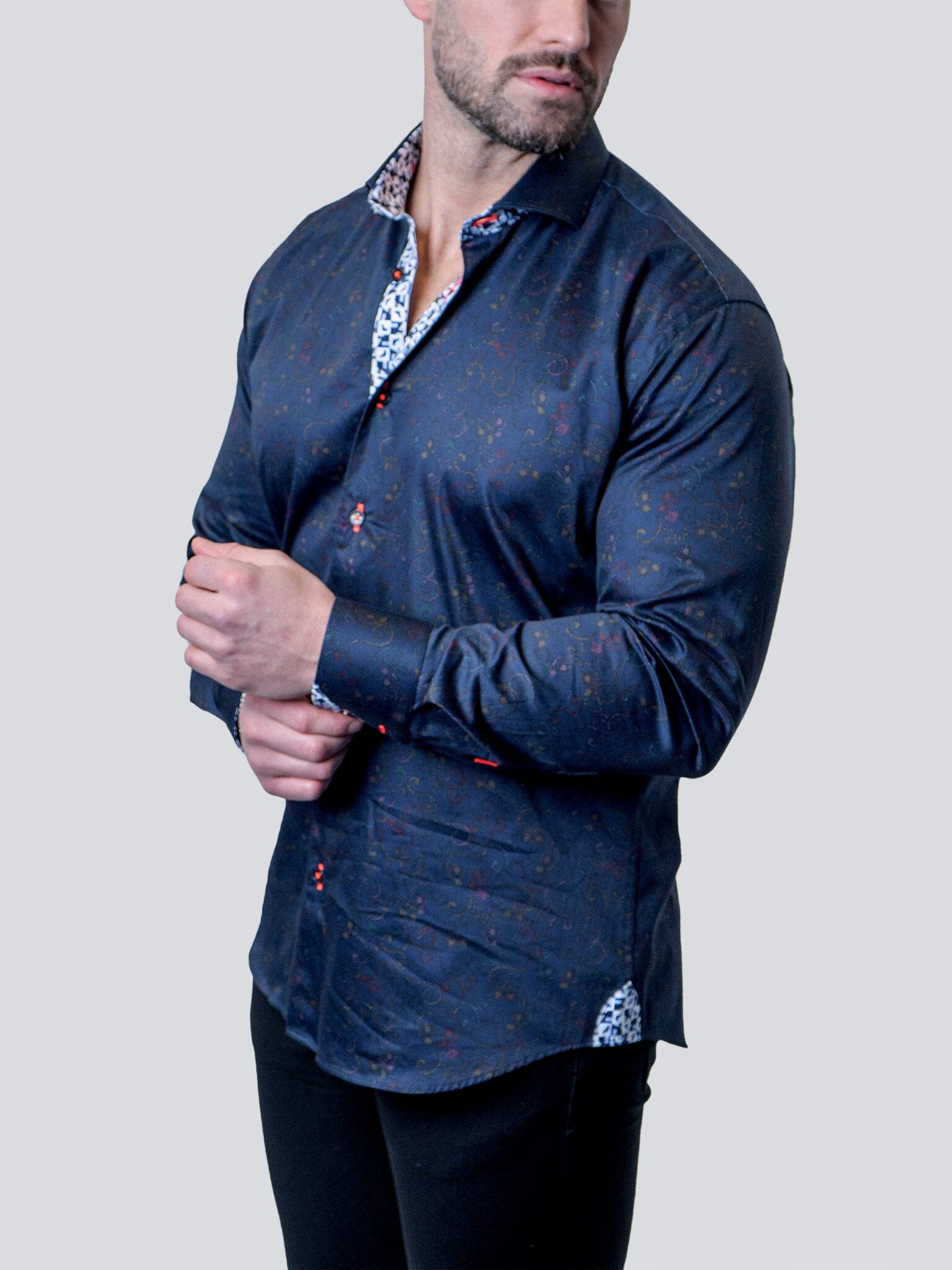 Eins Paisley Swirls Navy Shirt