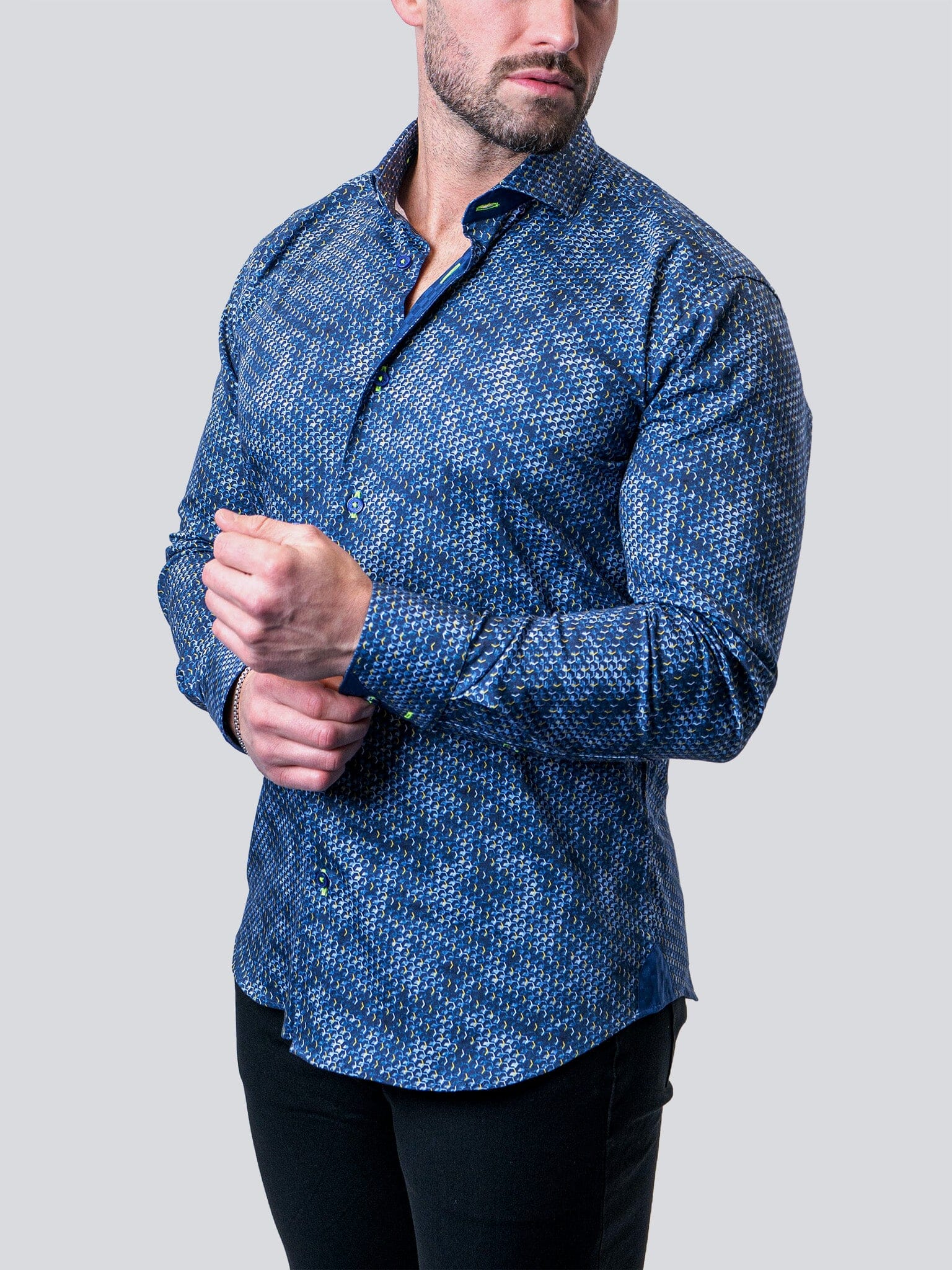 Ripples Blue Dress Shirt