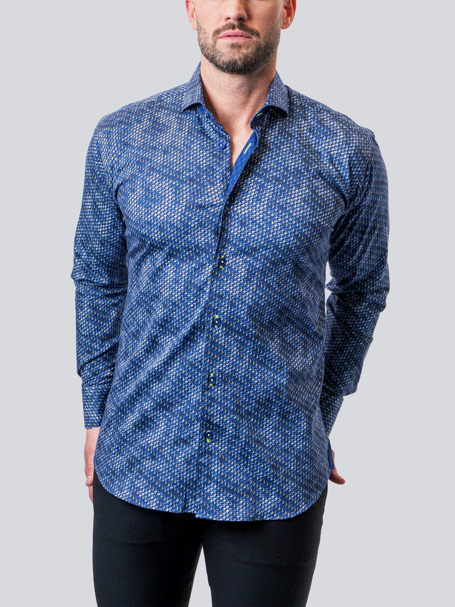 Ripples Blue Dress Shirt